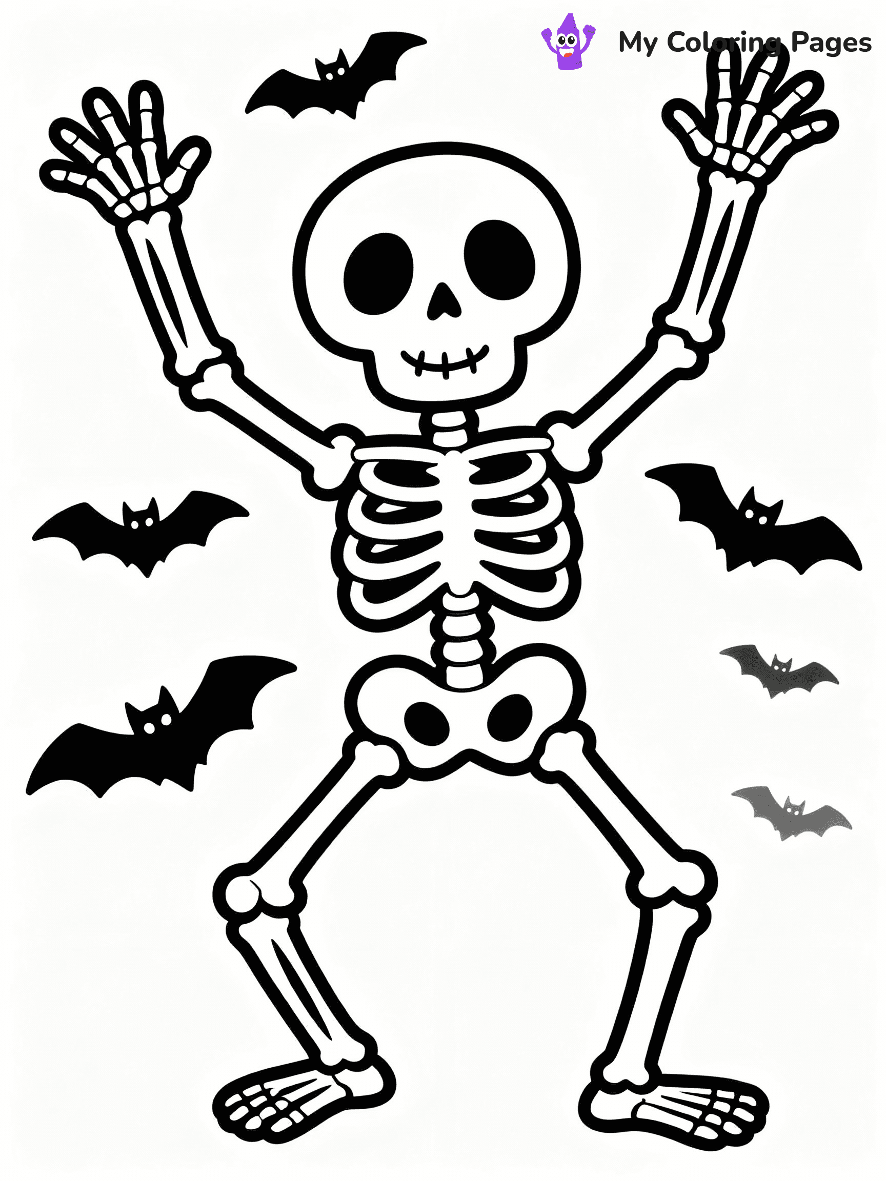 Skeleton Coloring Pages - 7