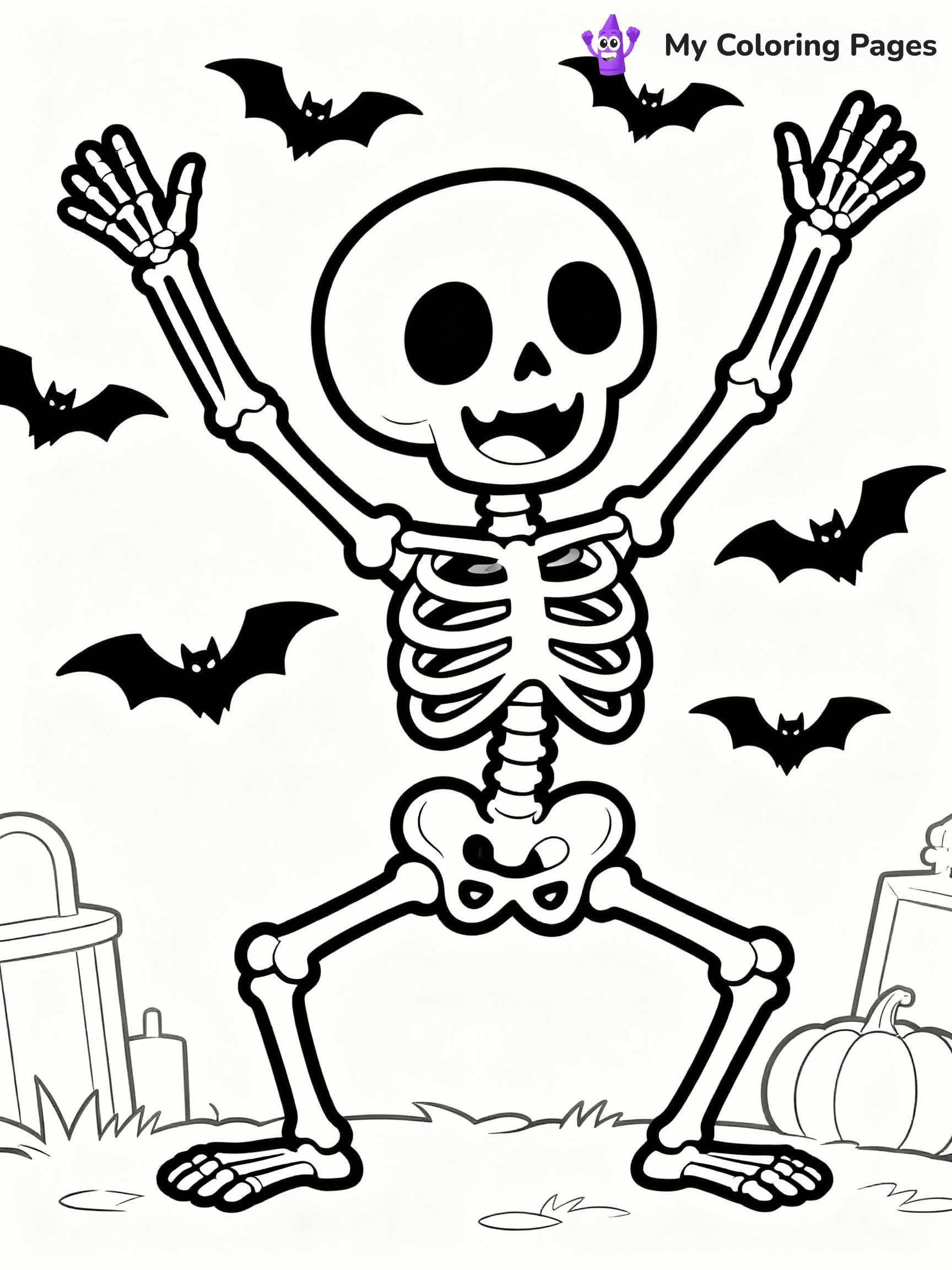 Skeleton Coloring Pages - 6