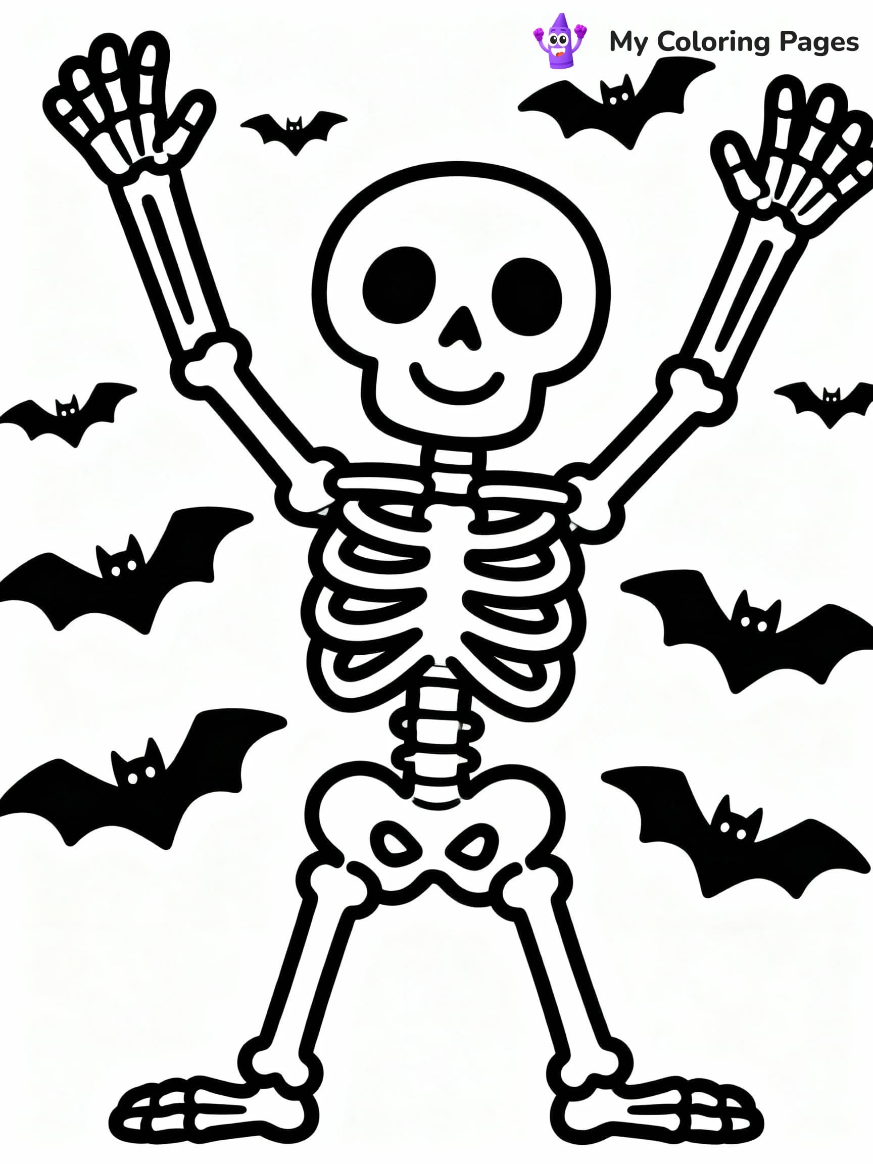 Skeleton Coloring Pages - 5