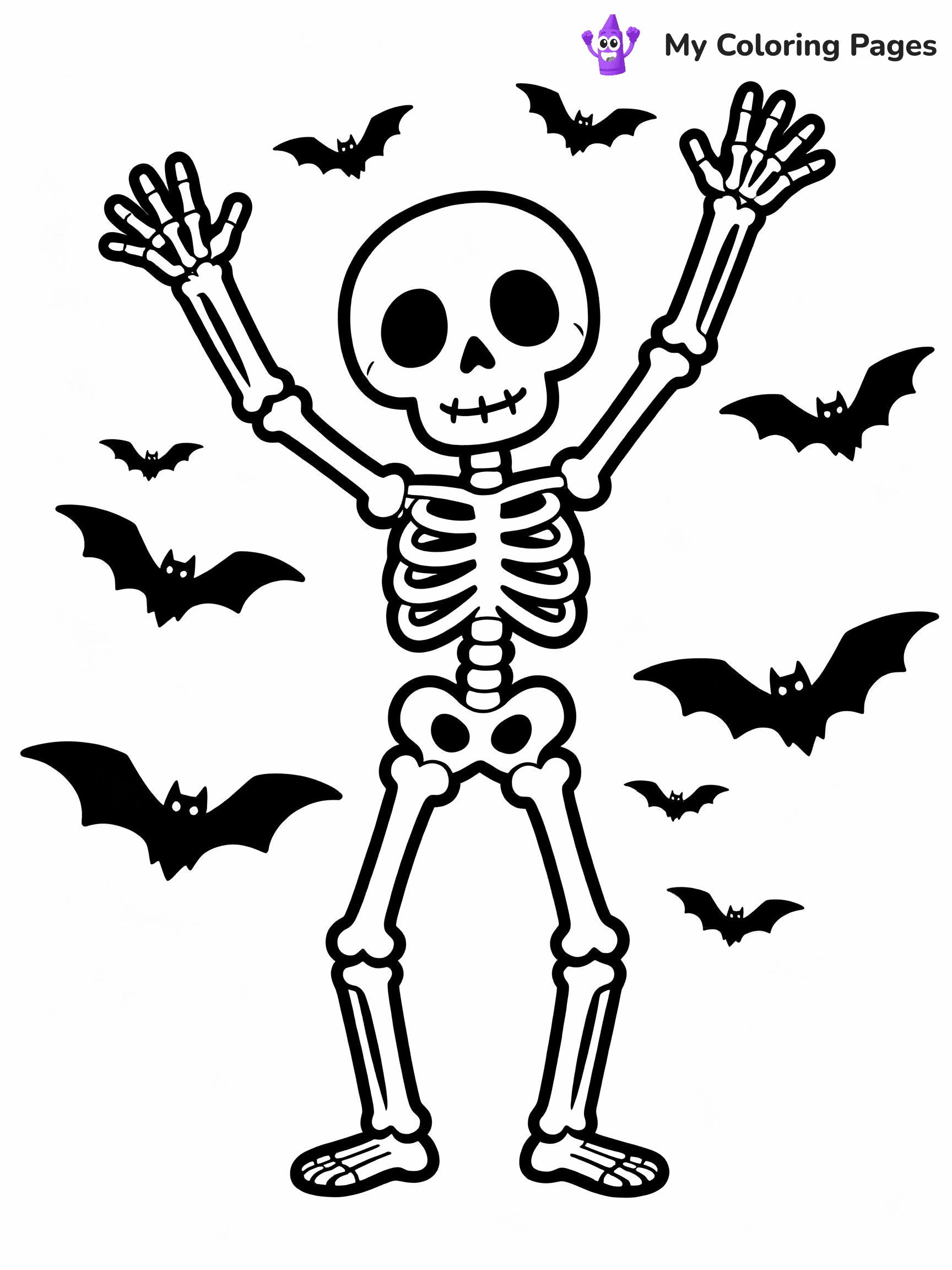 Skeleton Coloring Pages - 4