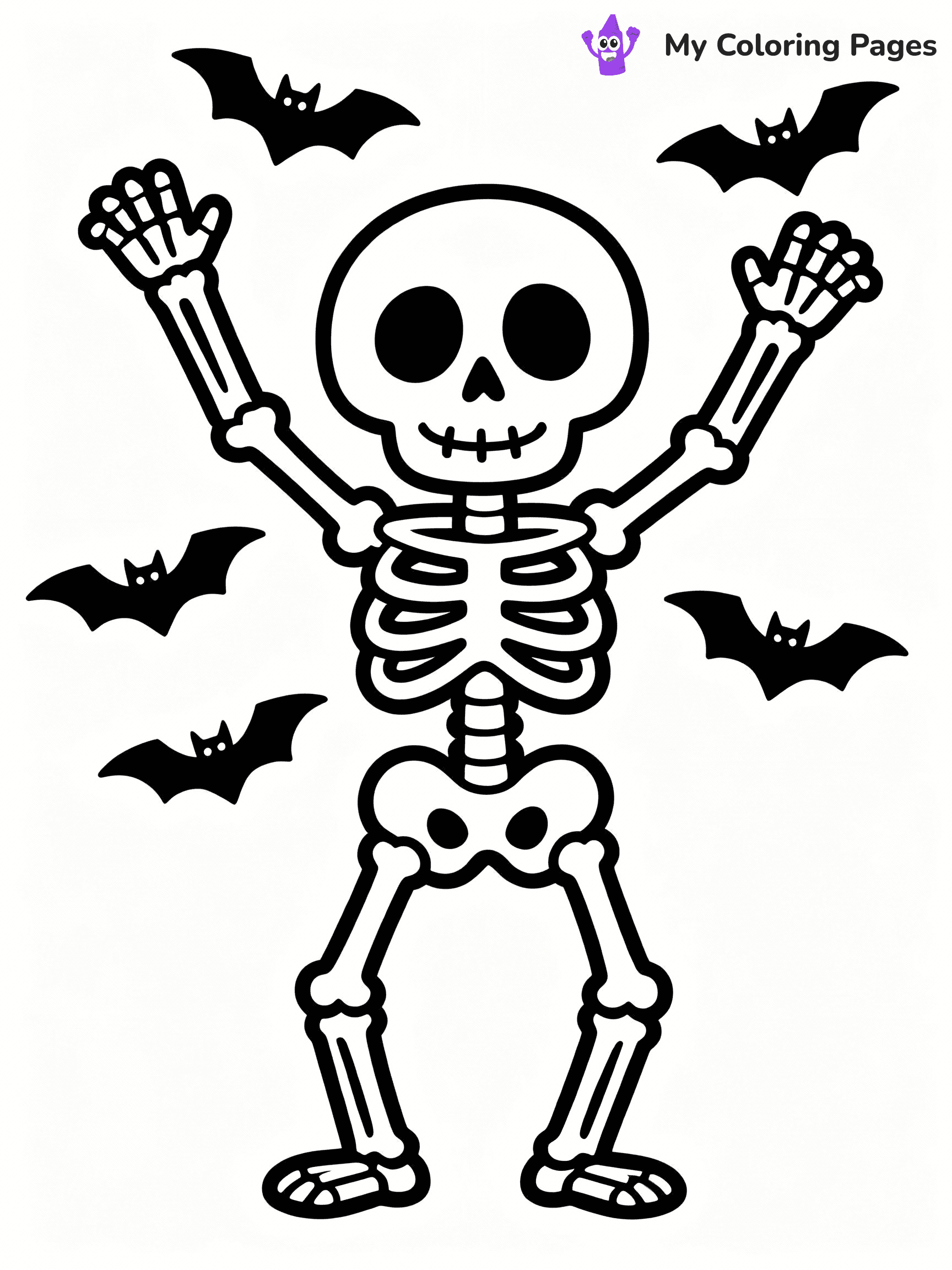 Skeleton Coloring Pages - 2