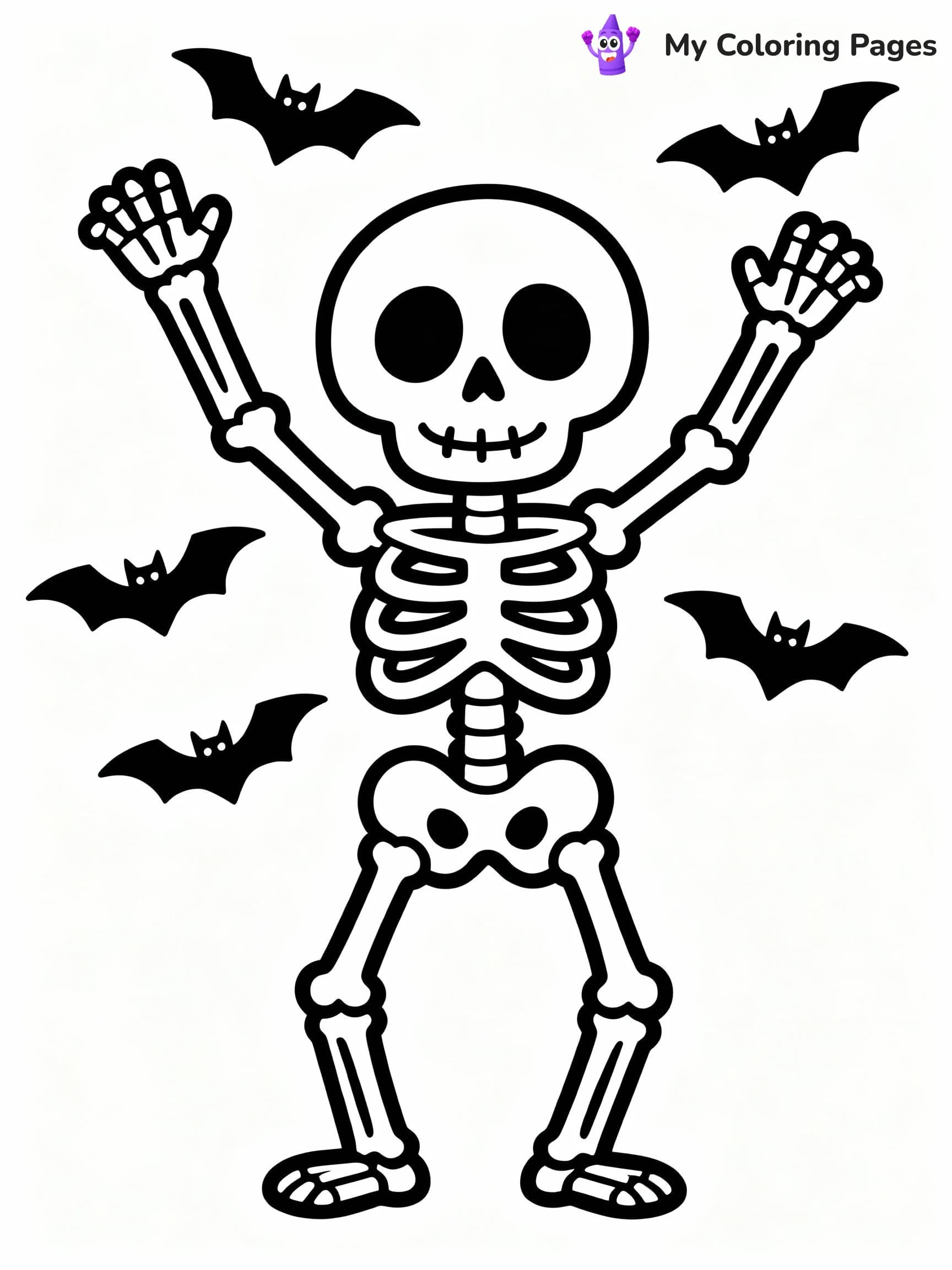 Skeleton Coloring Pages - 2