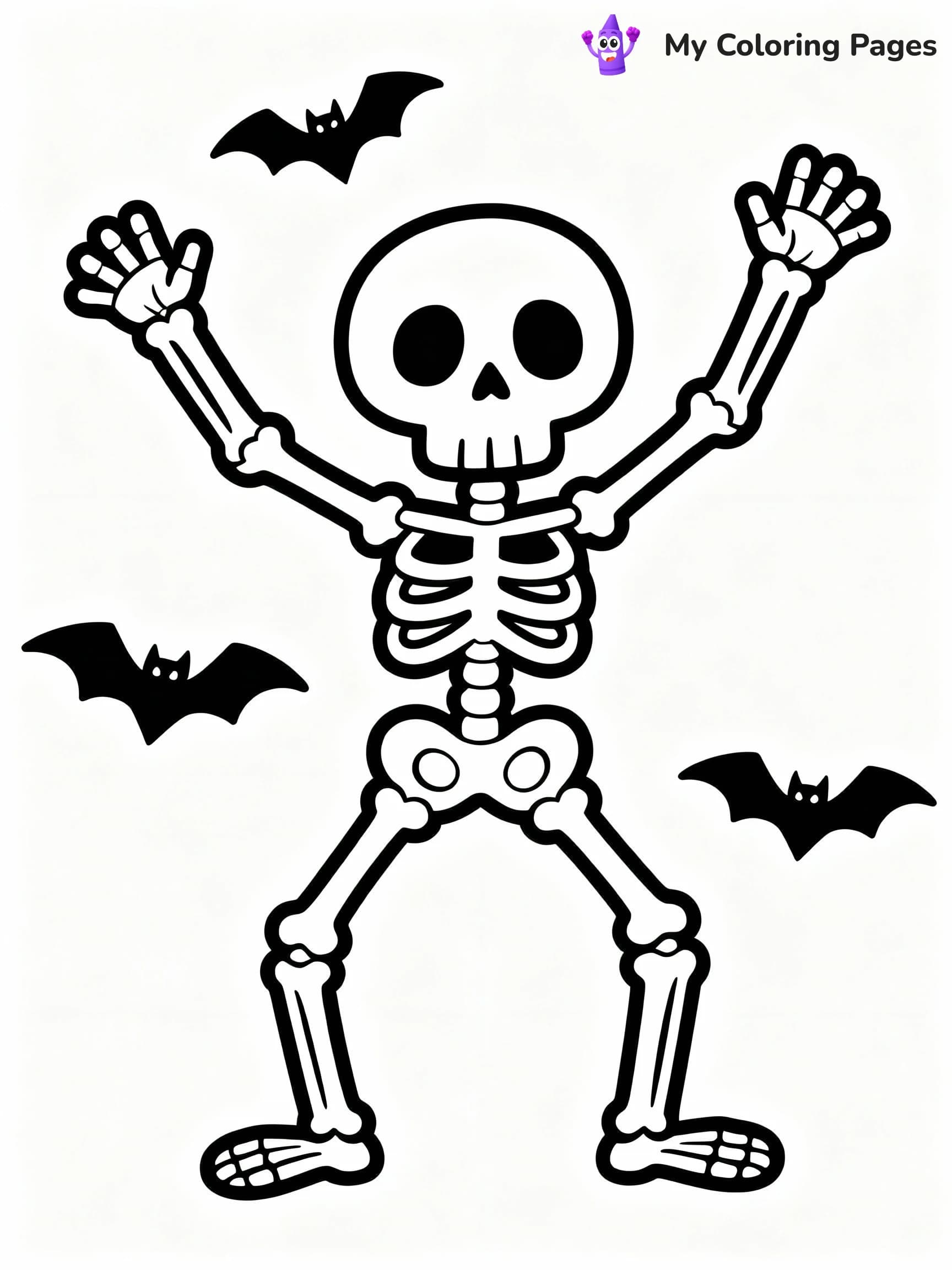 Skeleton Coloring Pages - 1