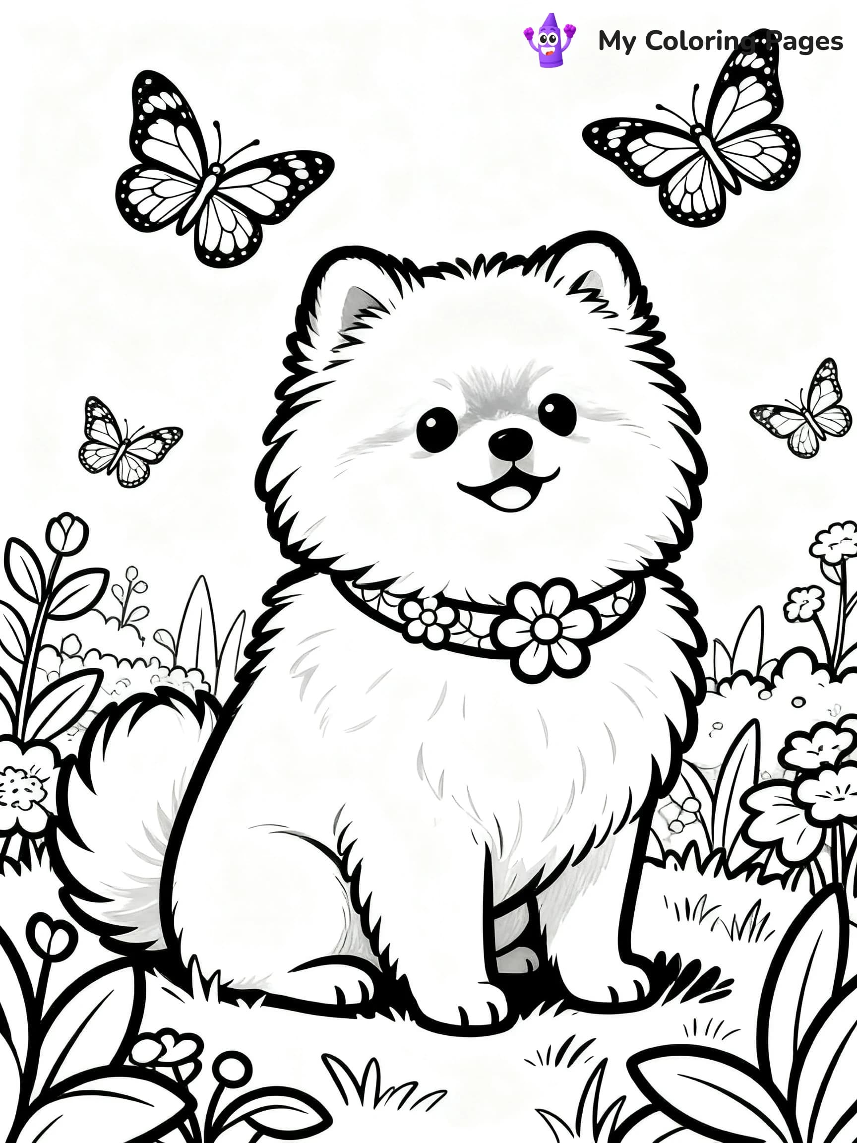 Pomeranian Coloring Pages - 23