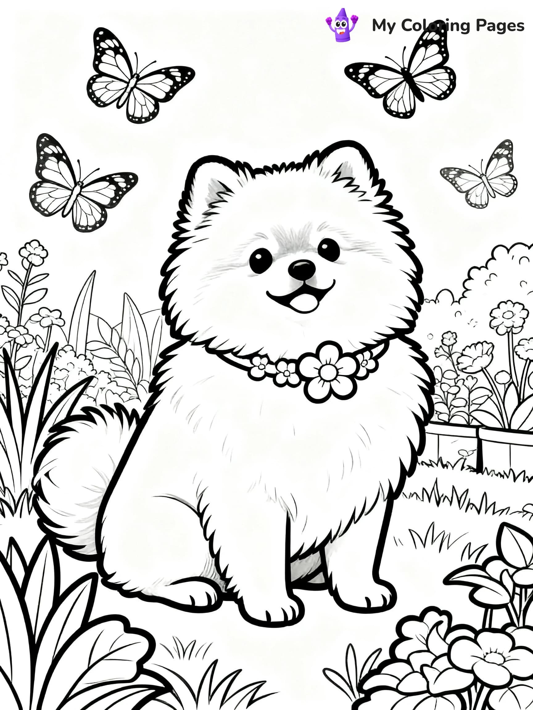 Pomeranian Coloring Pages - 22
