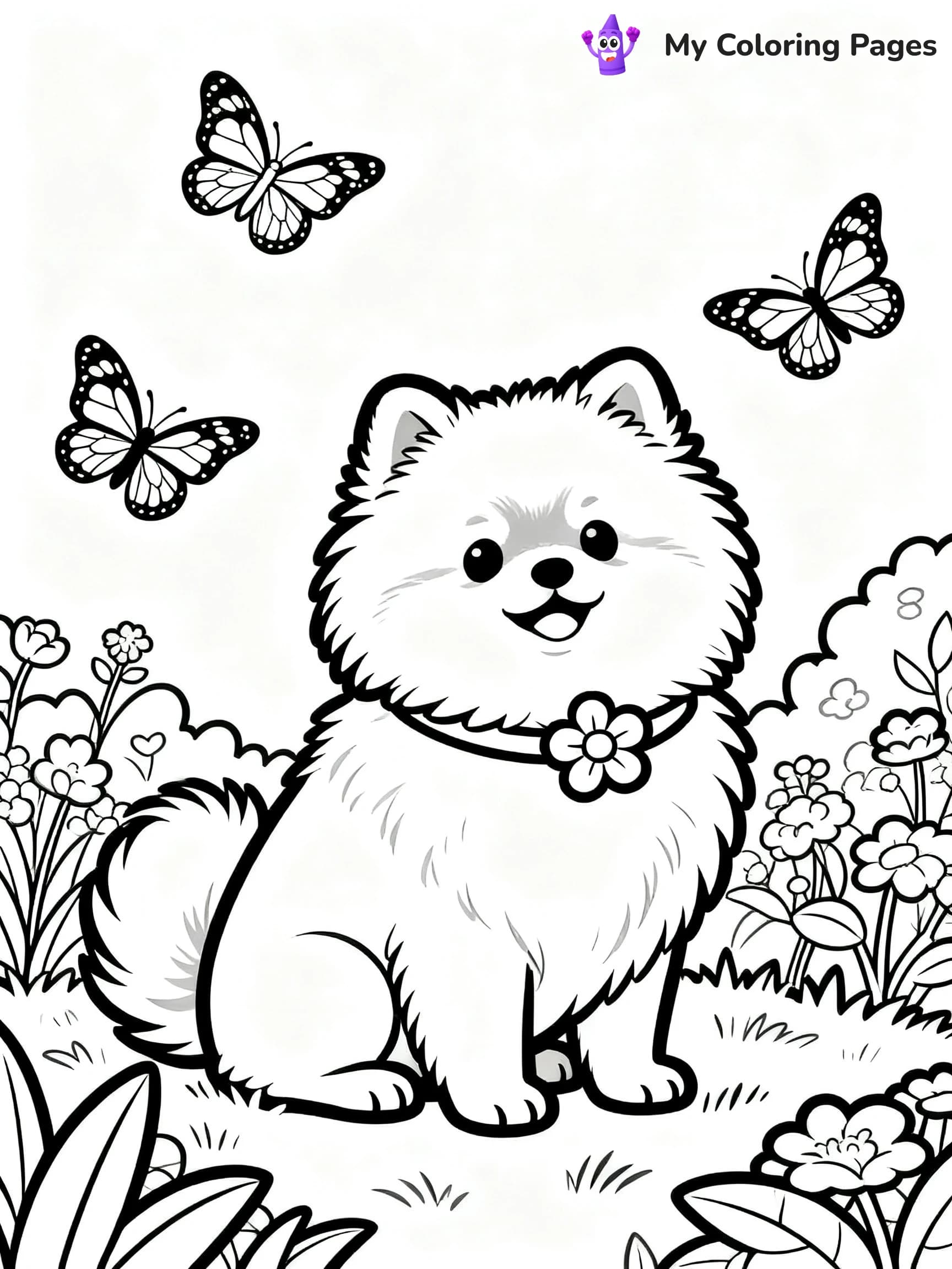 Pomeranian Coloring Pages - 21