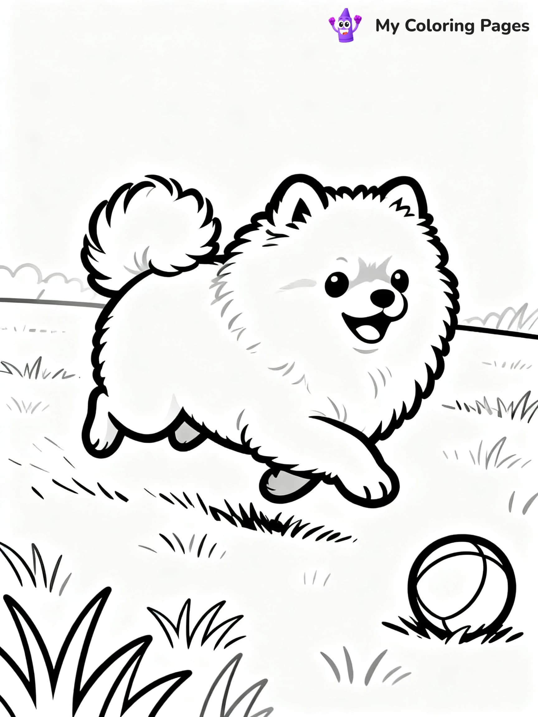 Pomeranian Coloring Pages - 19
