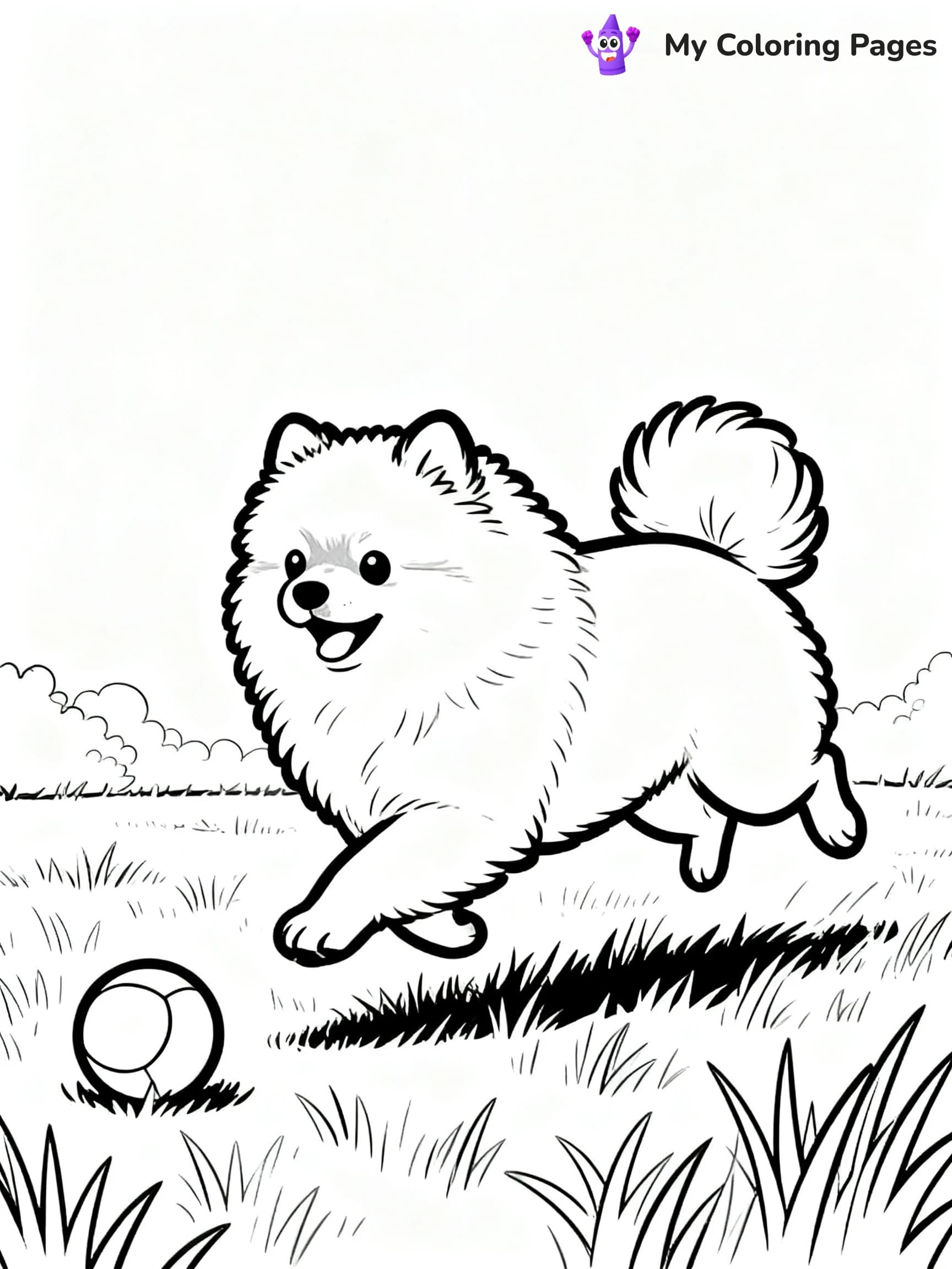 Pomeranian Coloring Pages - 18