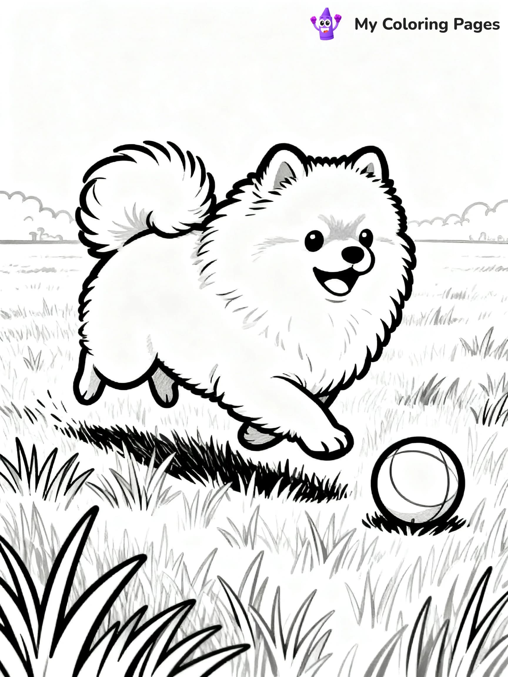 Pomeranian Coloring Pages - 17