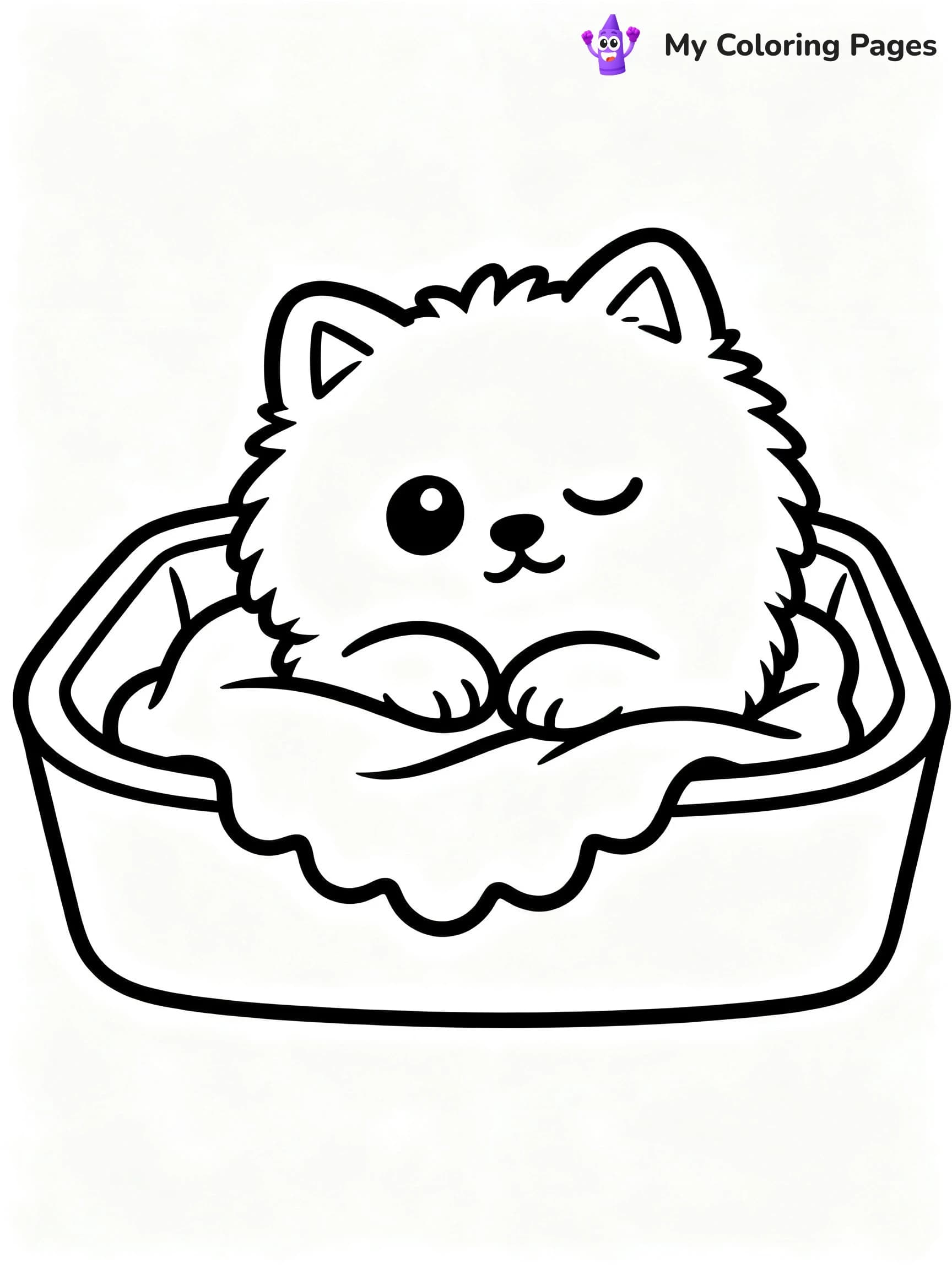 Pomeranian Coloring Pages - 12