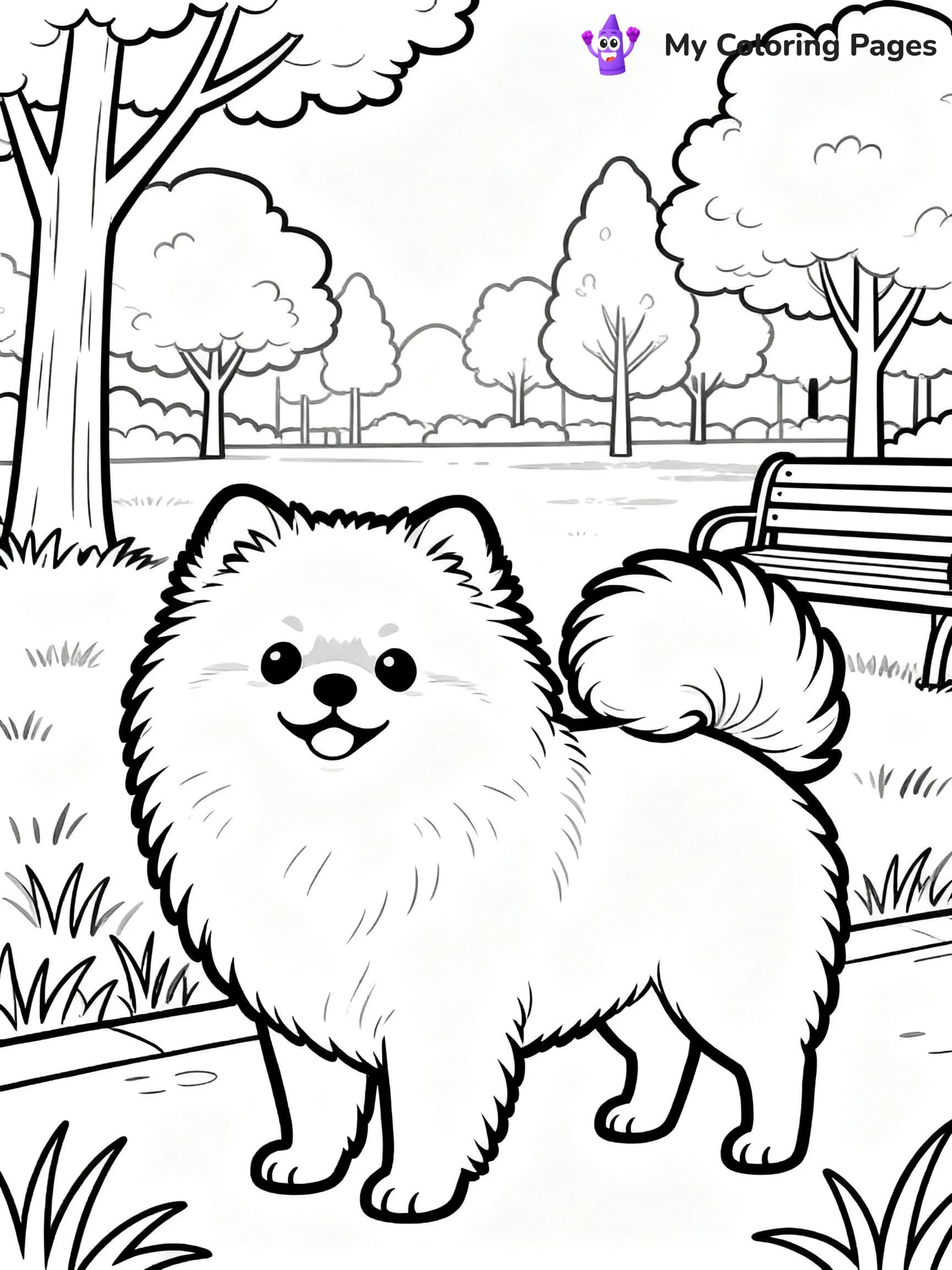 Pomeranian Coloring Pages - 5