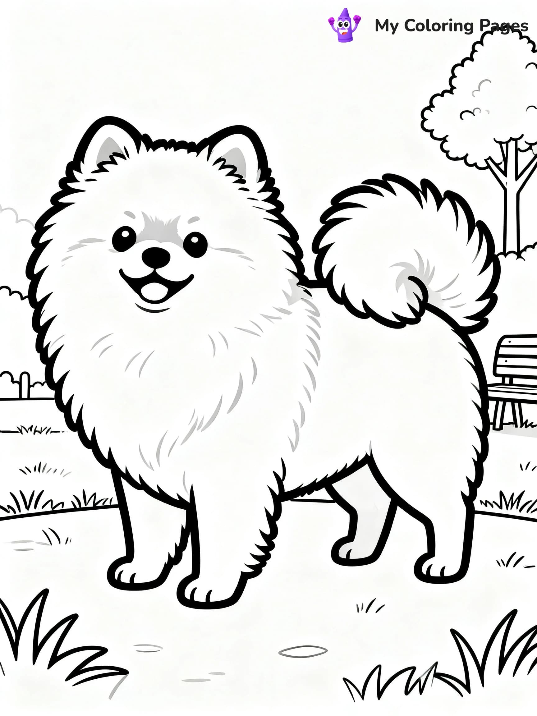 Pomeranian Coloring Pages - 3