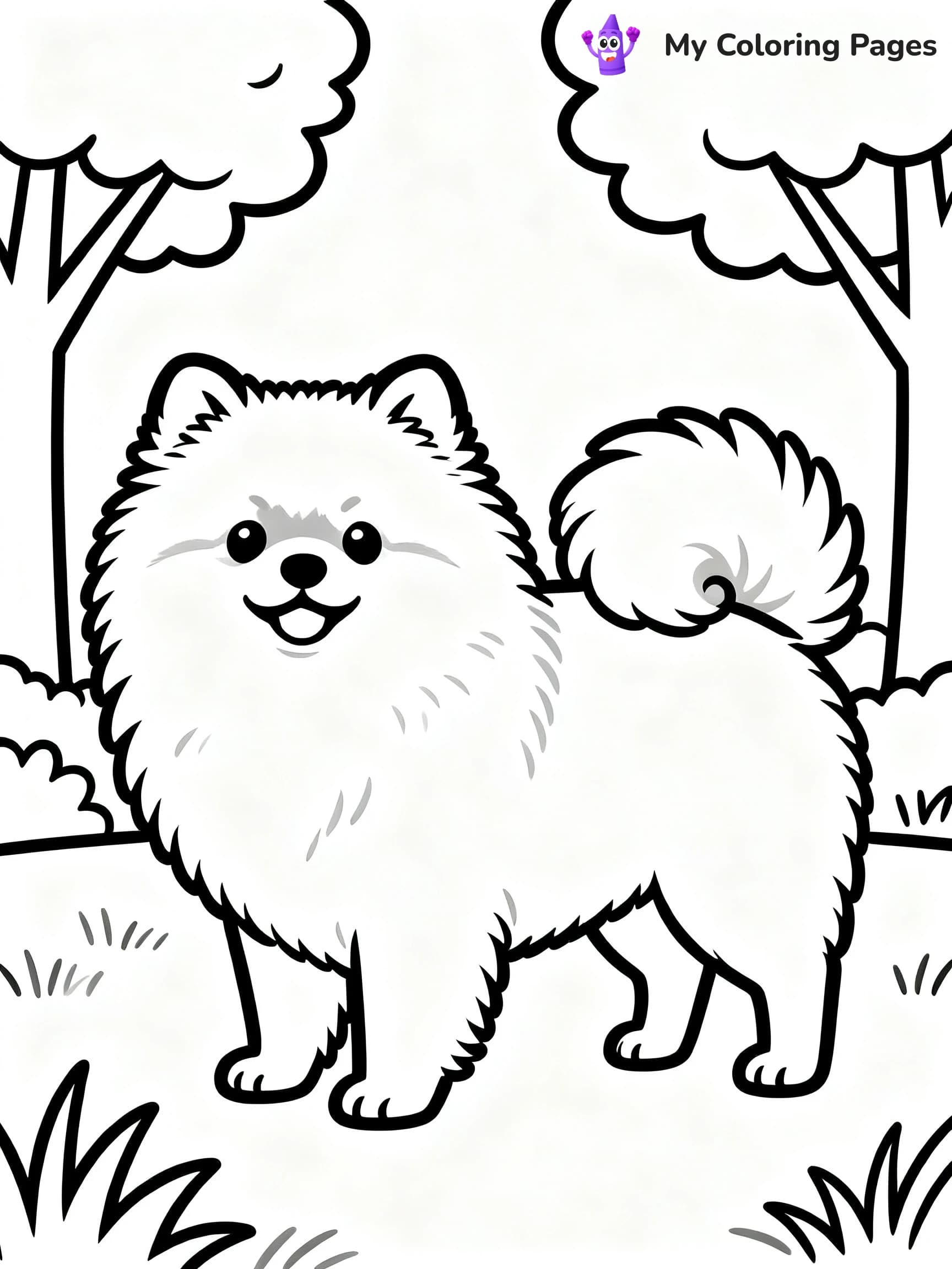 Pomeranian Coloring Pages - 2