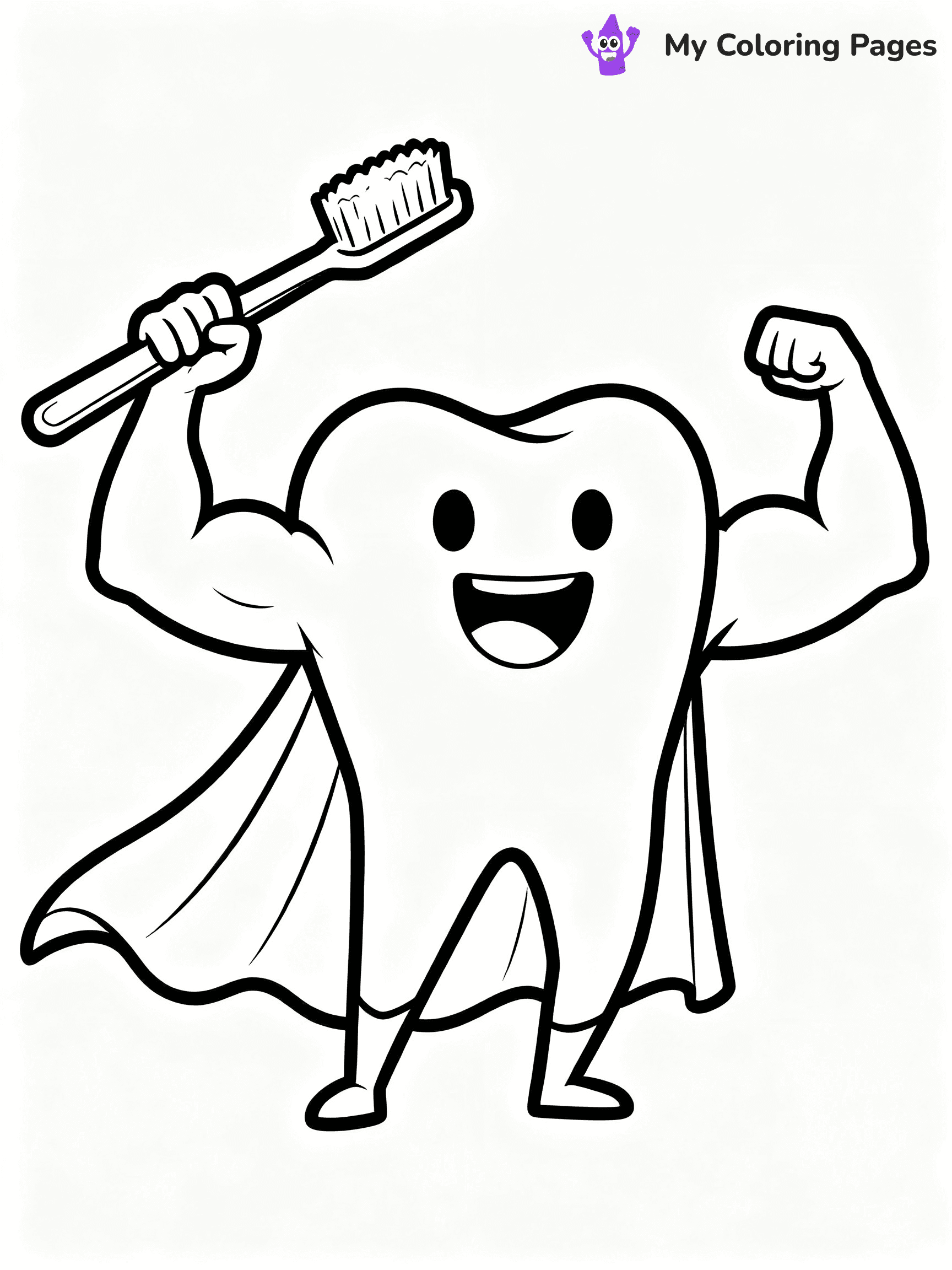 Brushing Teeth Coloring Pages - 21