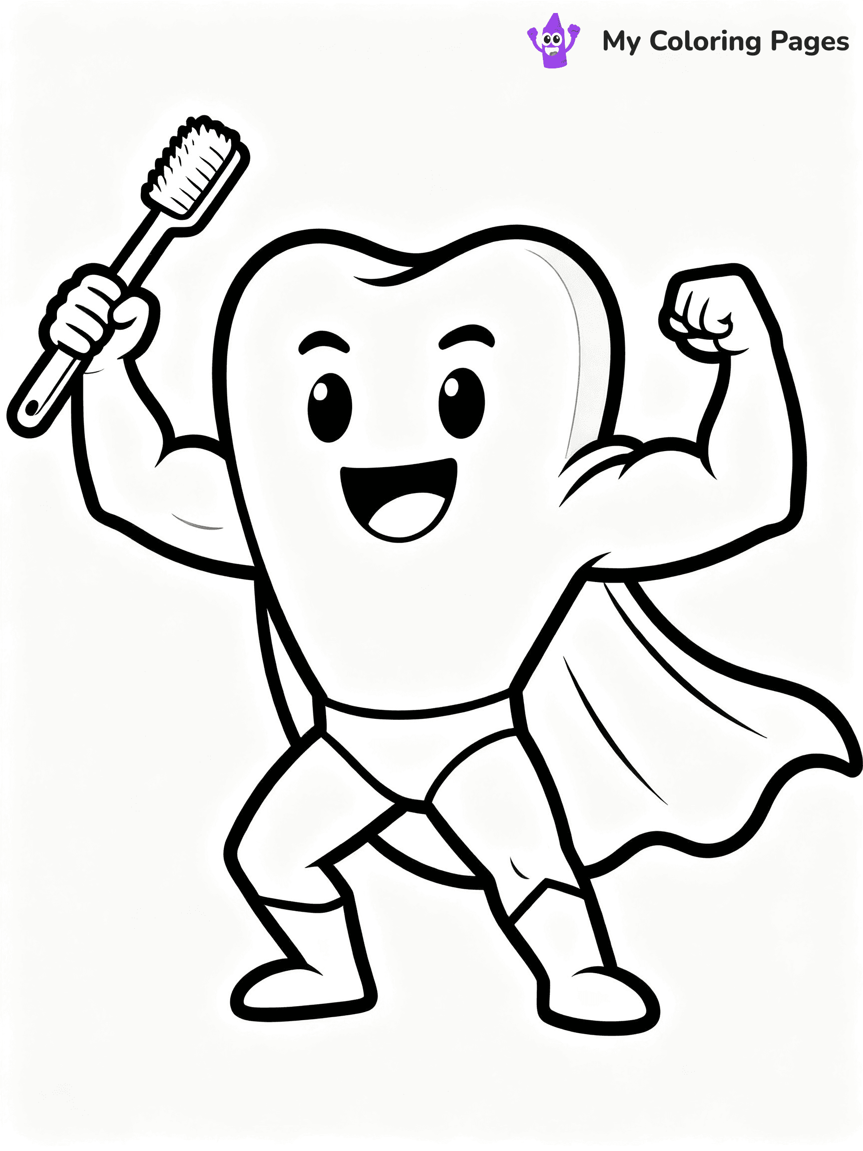 Brushing Teeth Coloring Pages - 19