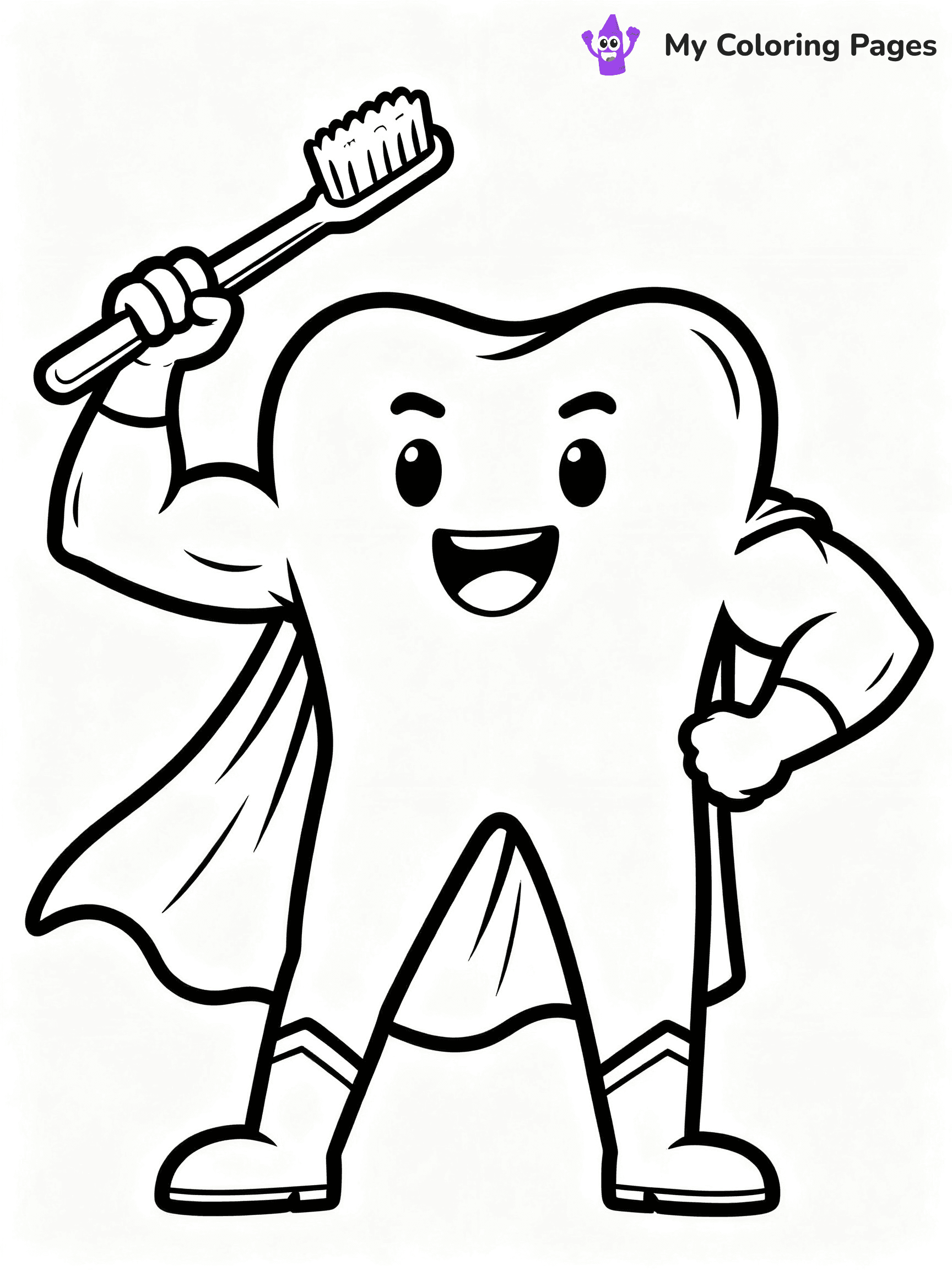 Brushing Teeth Coloring Pages - 18