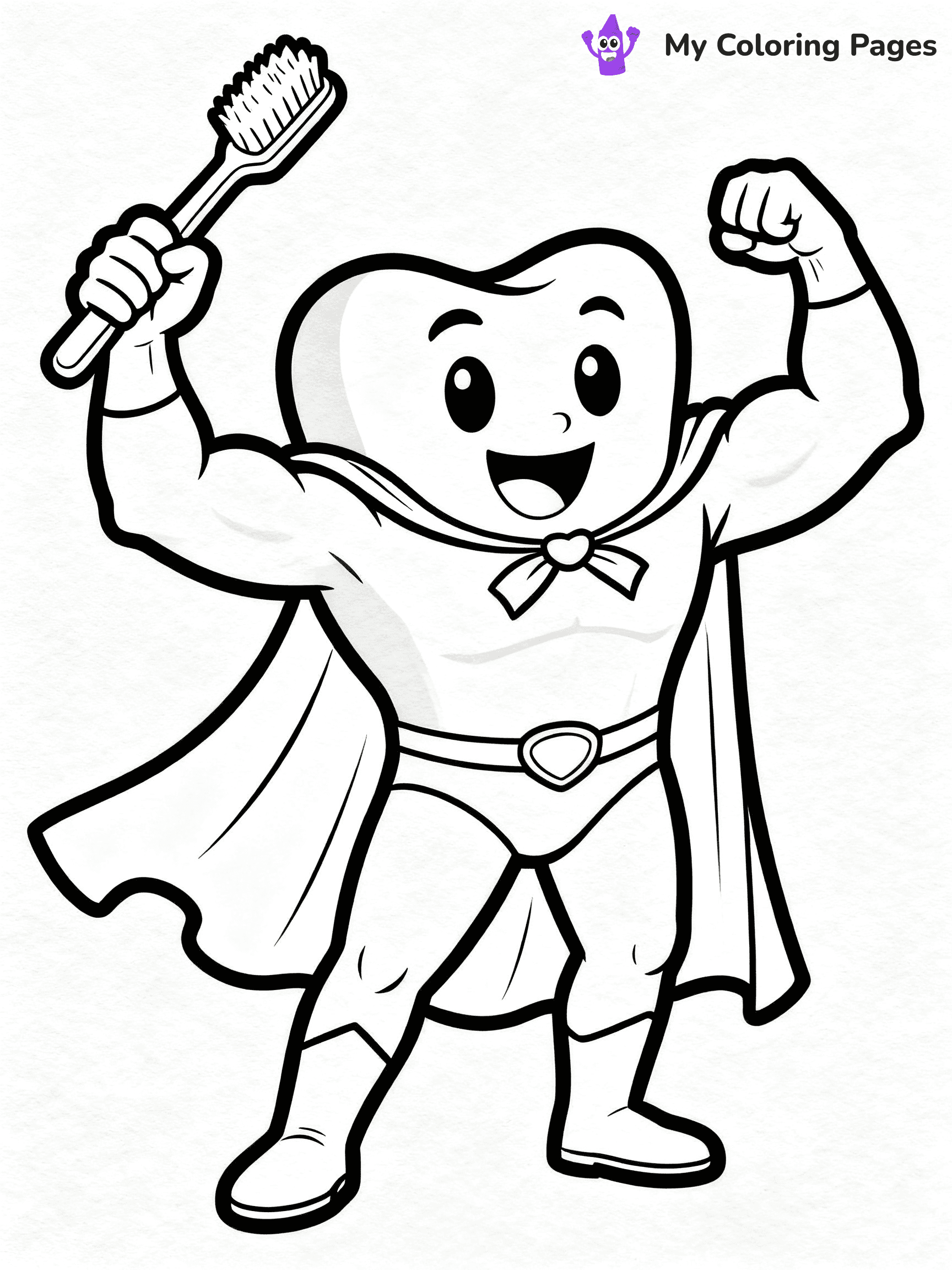 Brushing Teeth Coloring Pages - 17