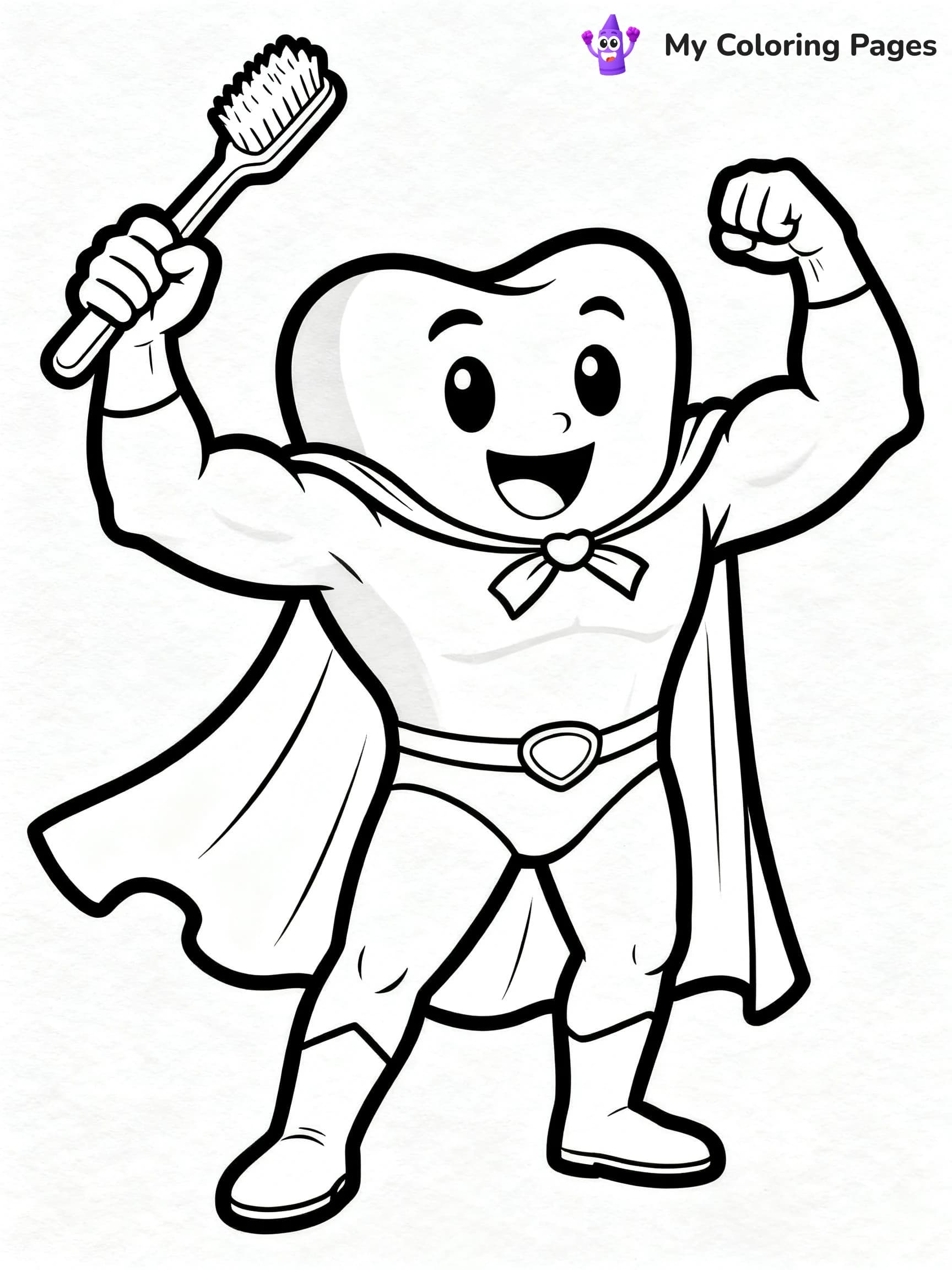 Brushing Teeth Coloring Pages - 17