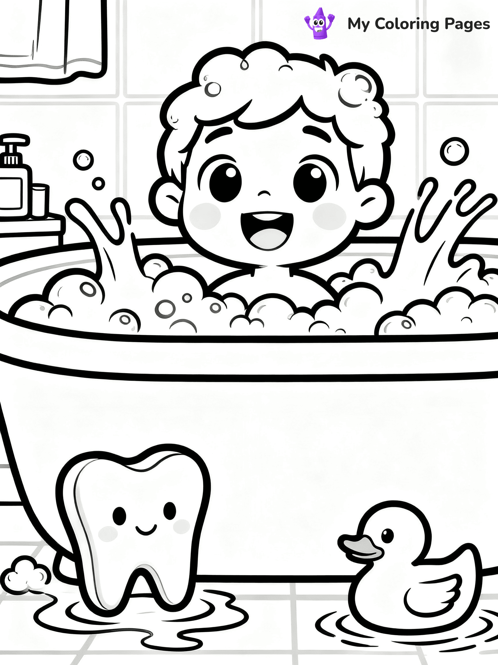Brushing Teeth Coloring Pages - 12