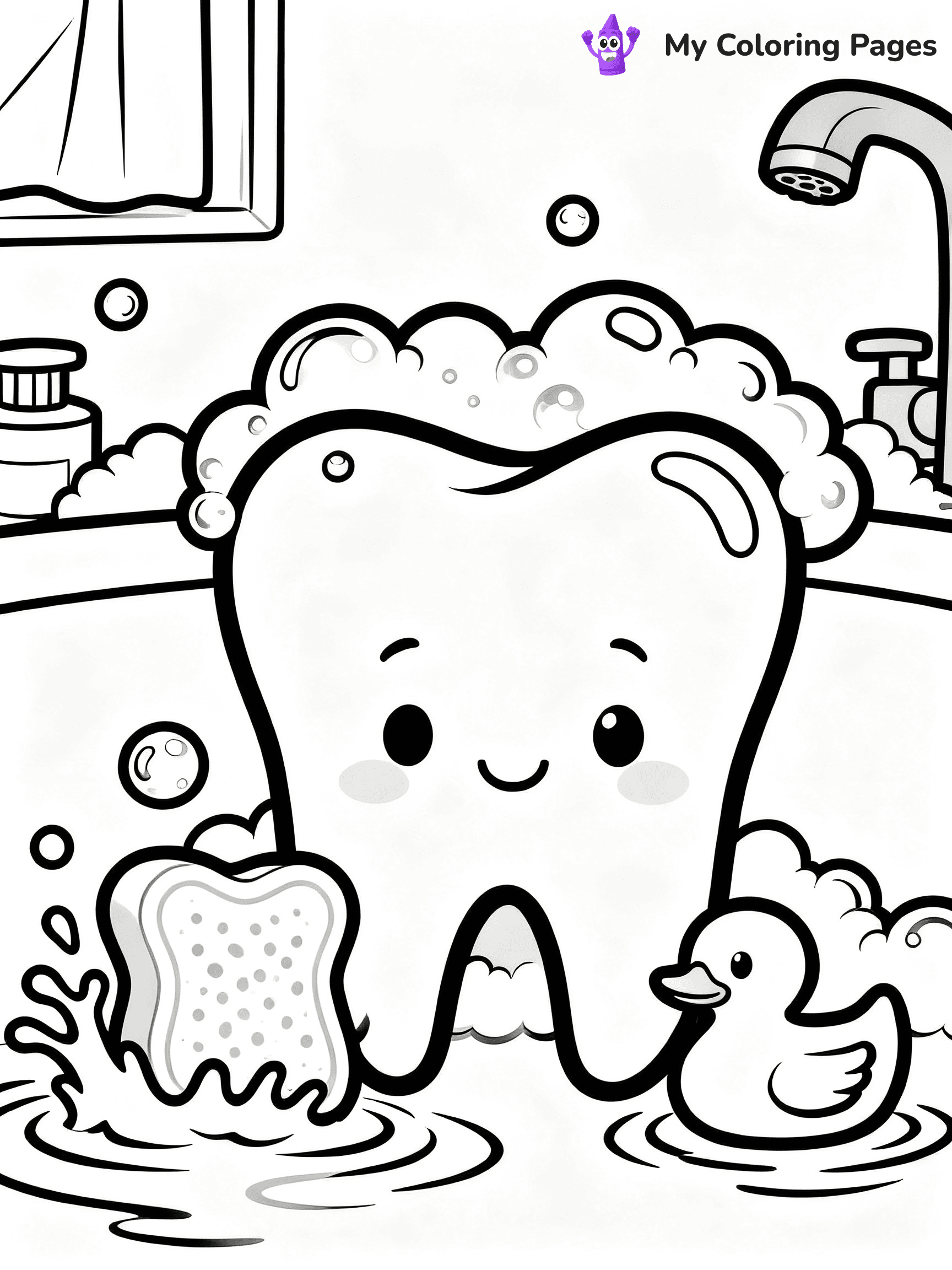 Brushing Teeth Coloring Pages - 11