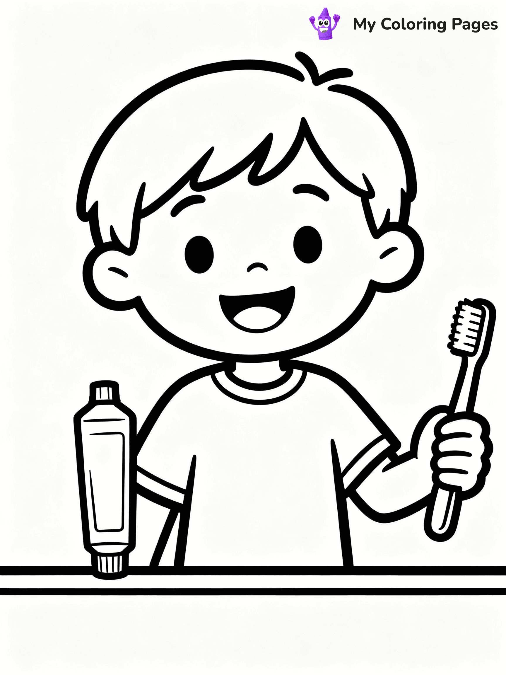 Brushing Teeth Coloring Pages - 10