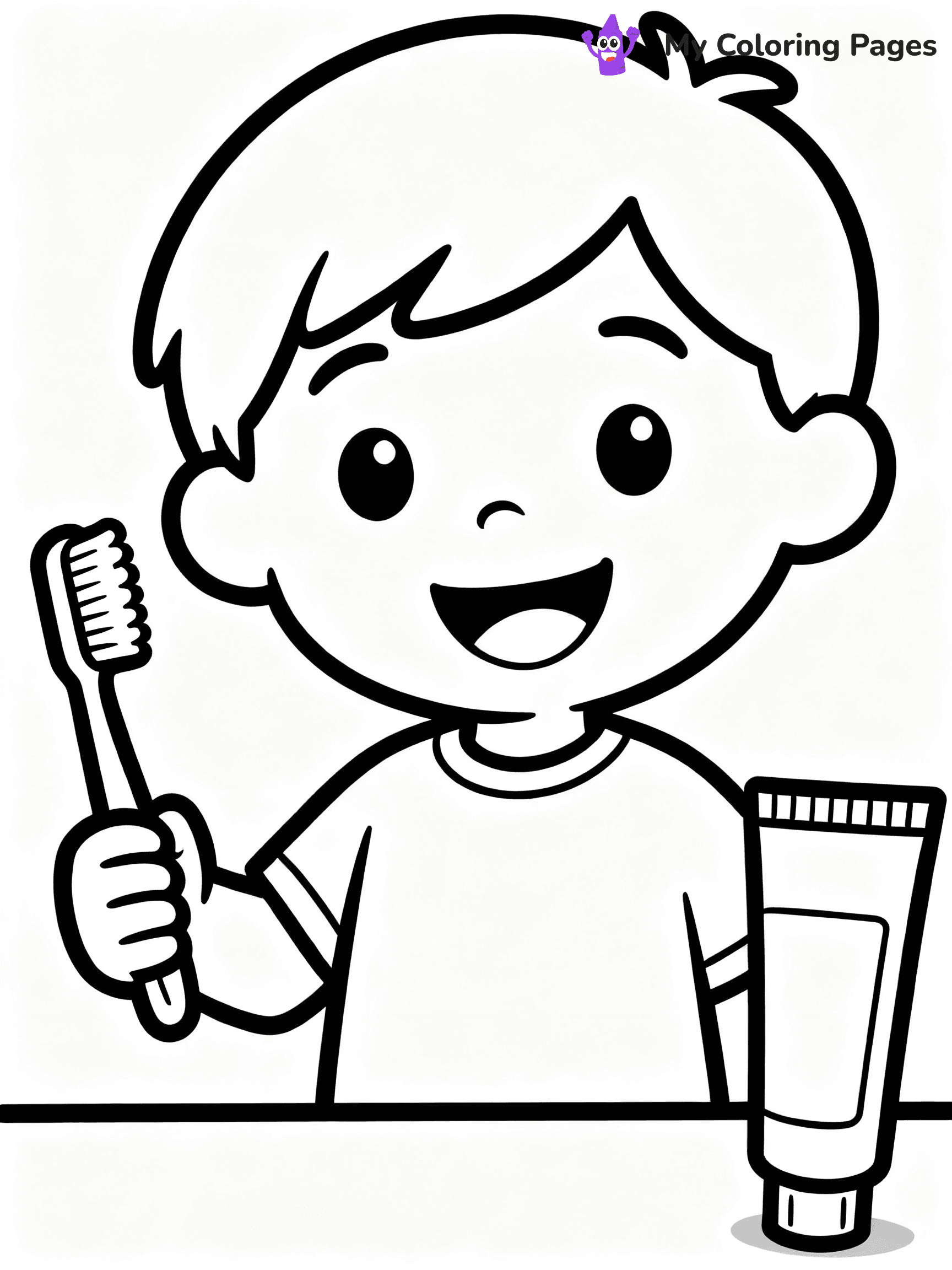 Brushing Teeth Coloring Pages - 8