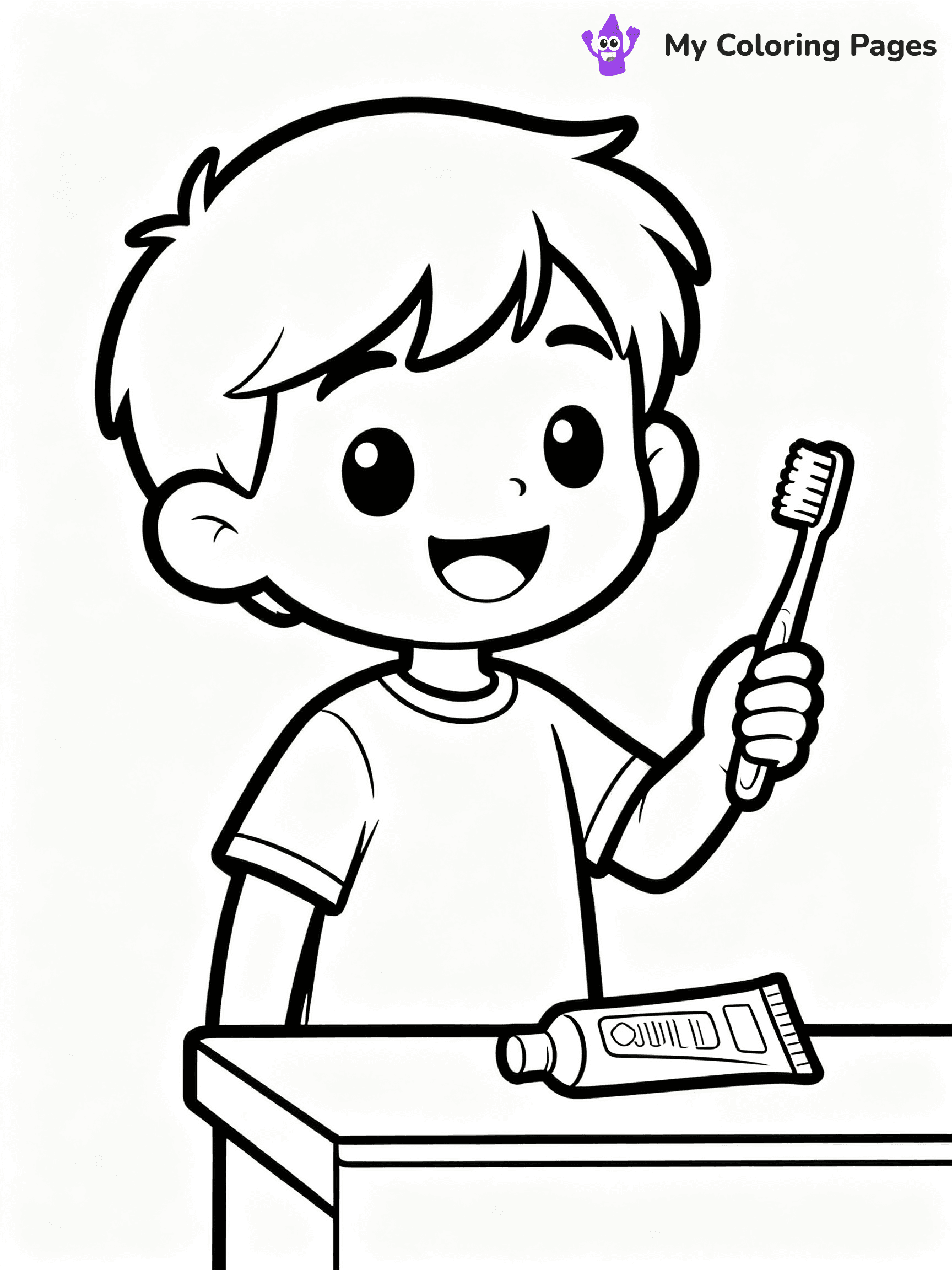 Brushing Teeth Coloring Pages - 7