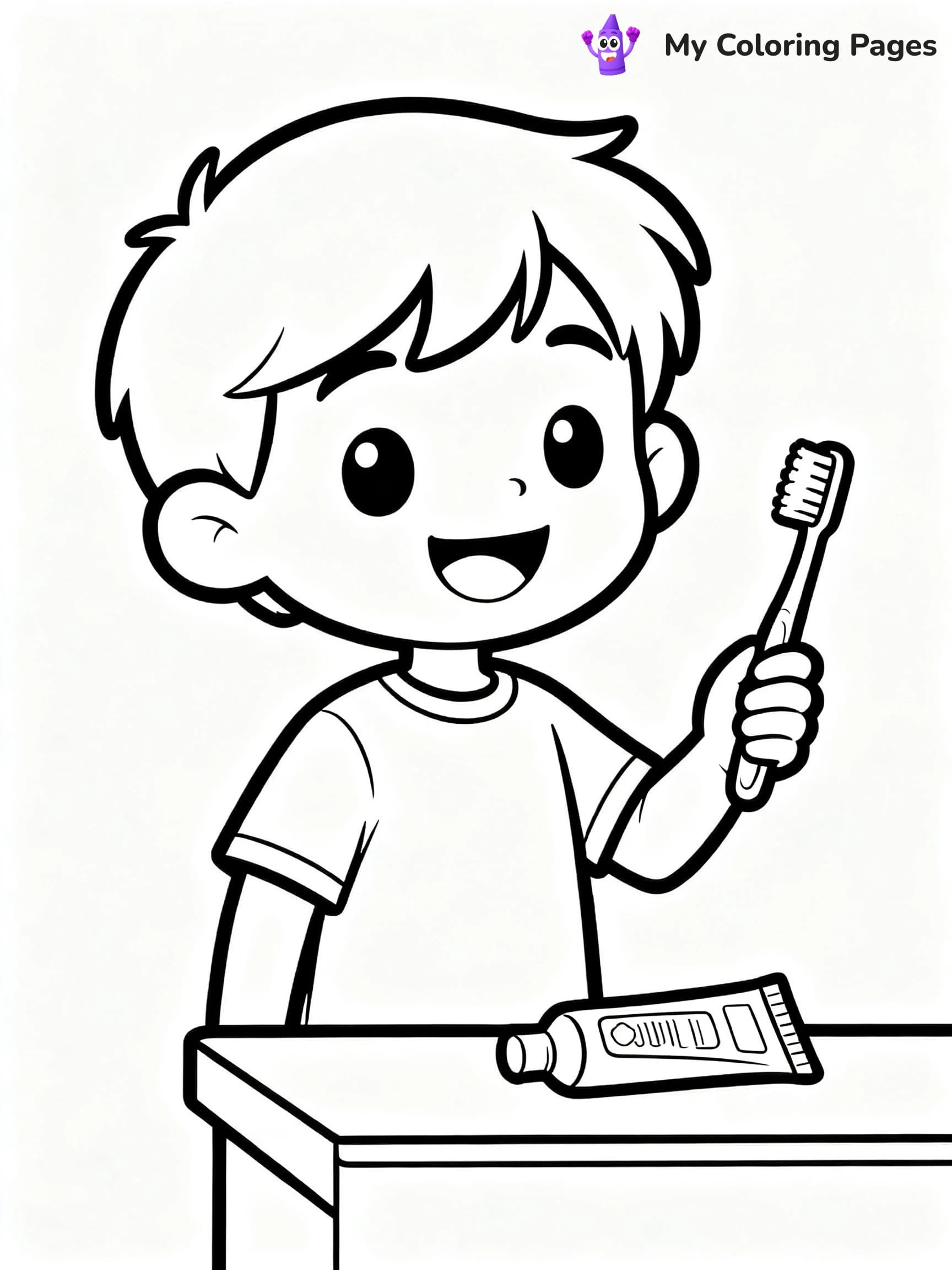 Brushing Teeth Coloring Pages - 7