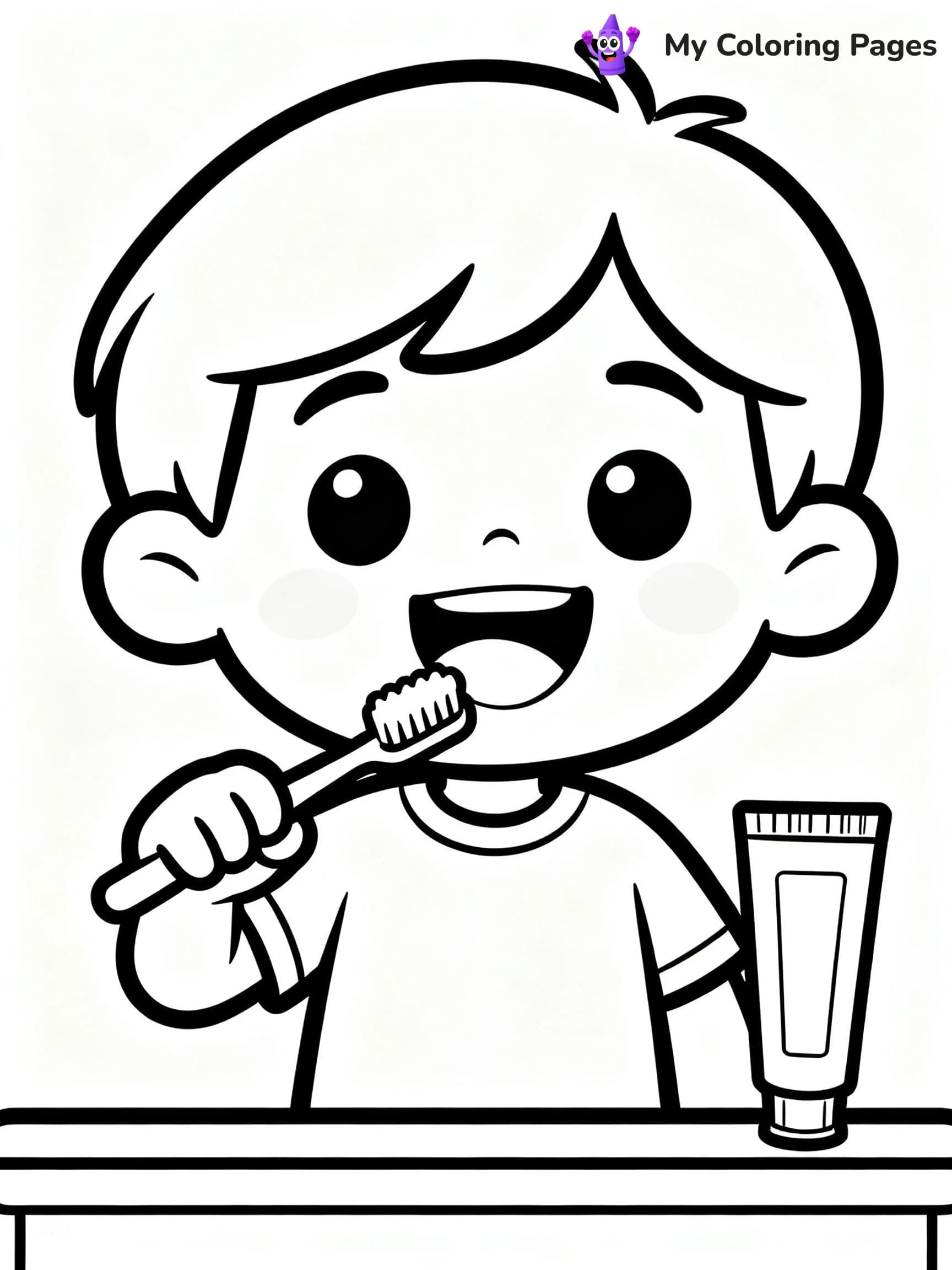 Brushing Teeth Coloring Pages - 6