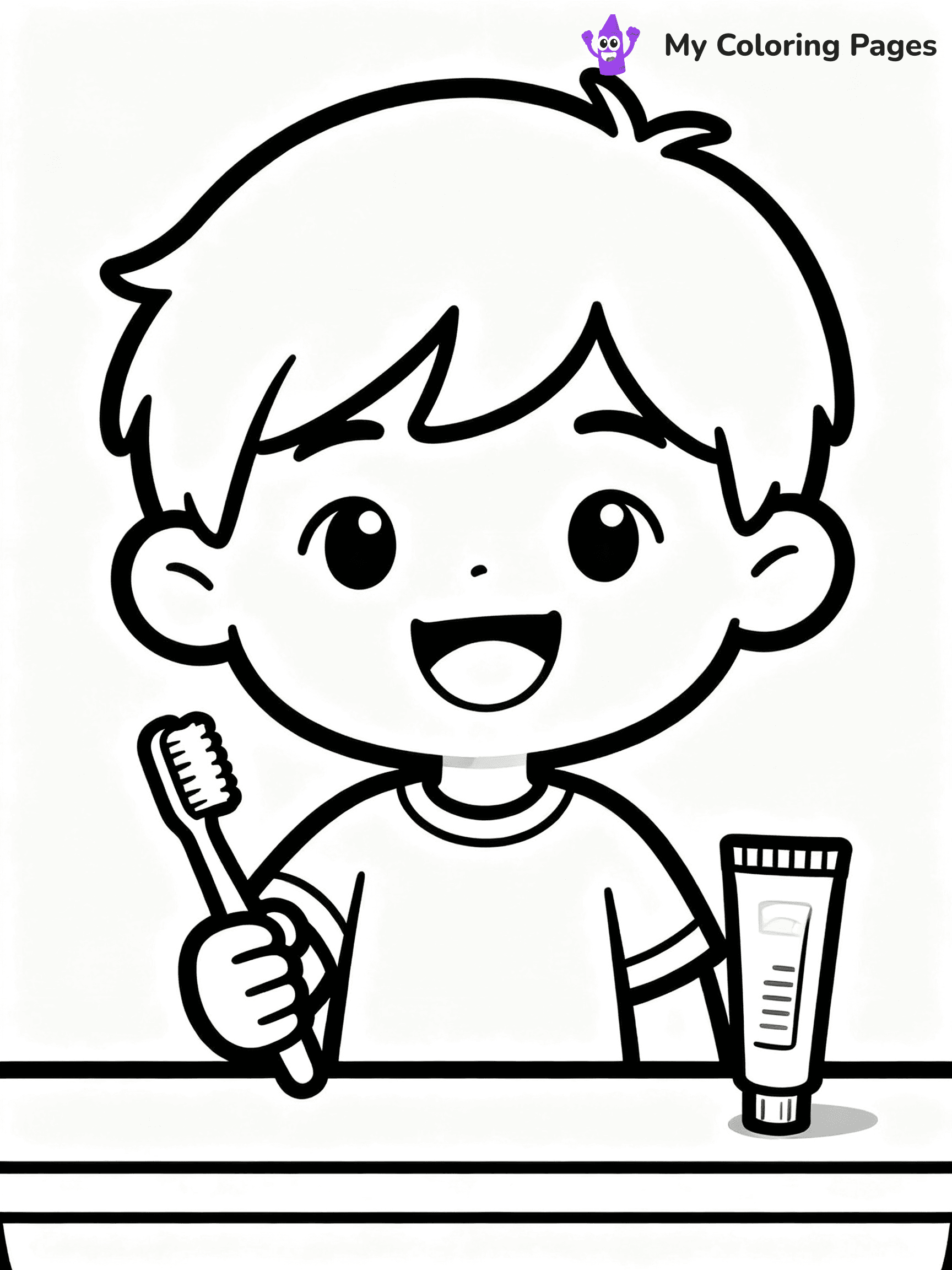 Brushing Teeth Coloring Pages - 5