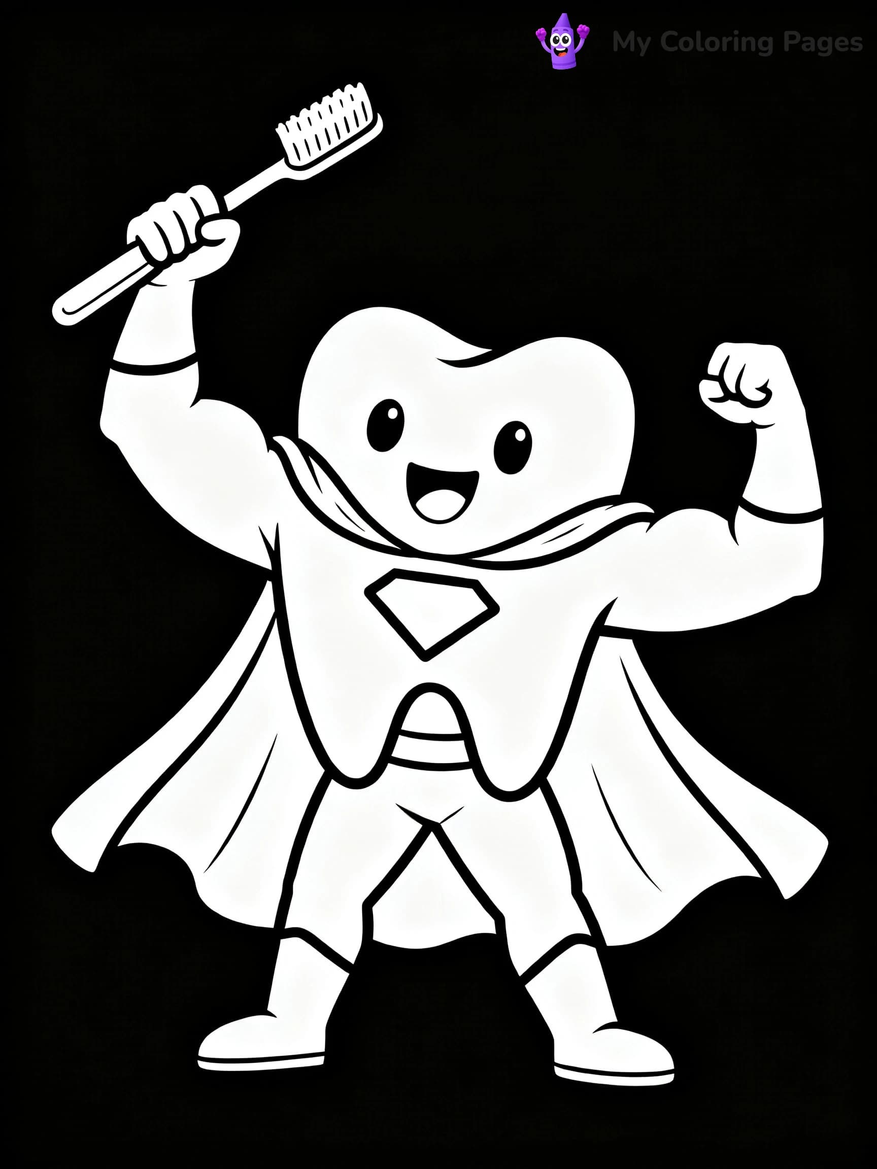Brushing Teeth Coloring Pages - 2