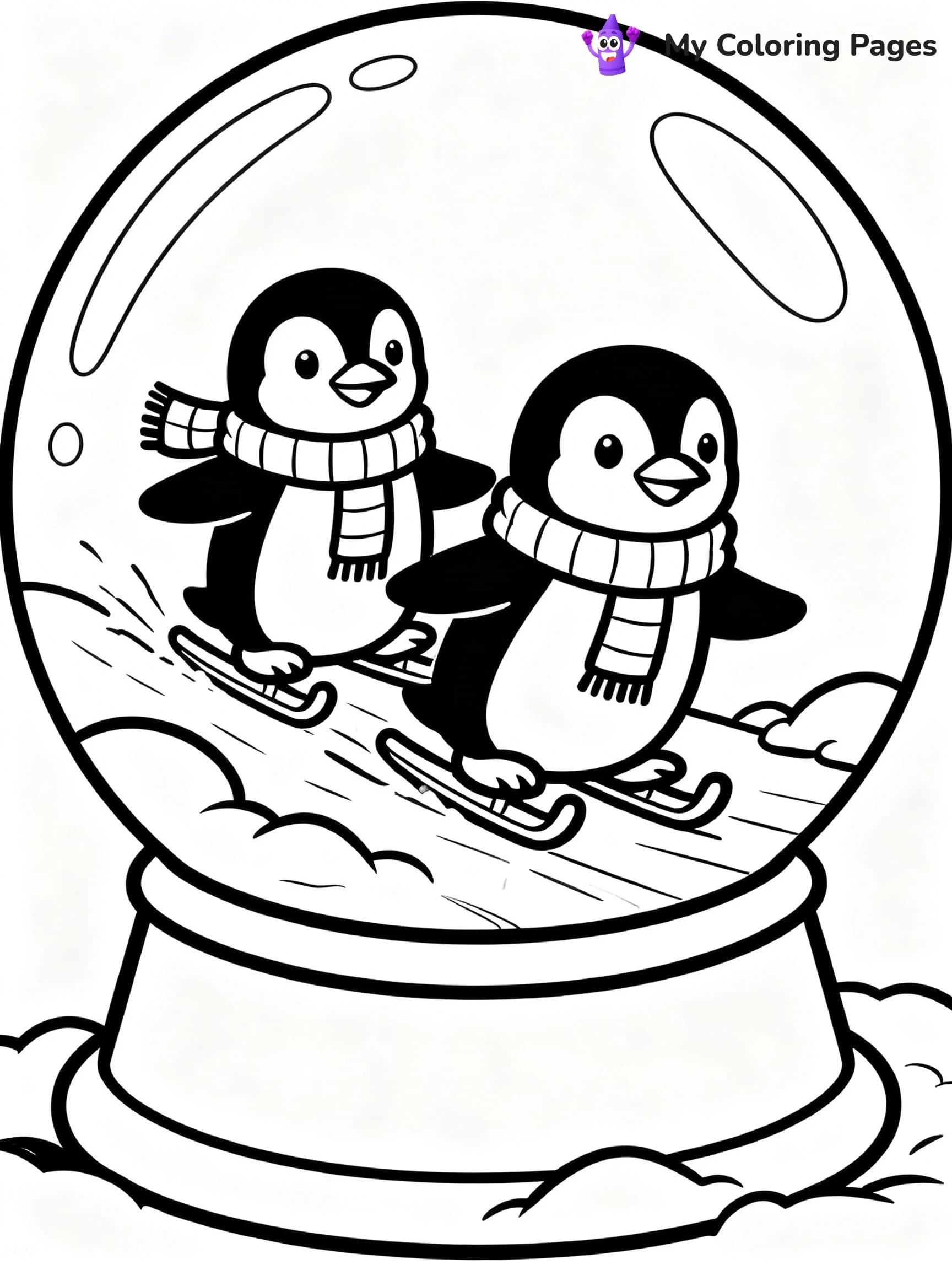 Christmas Snow Globe Coloring Pages - 24