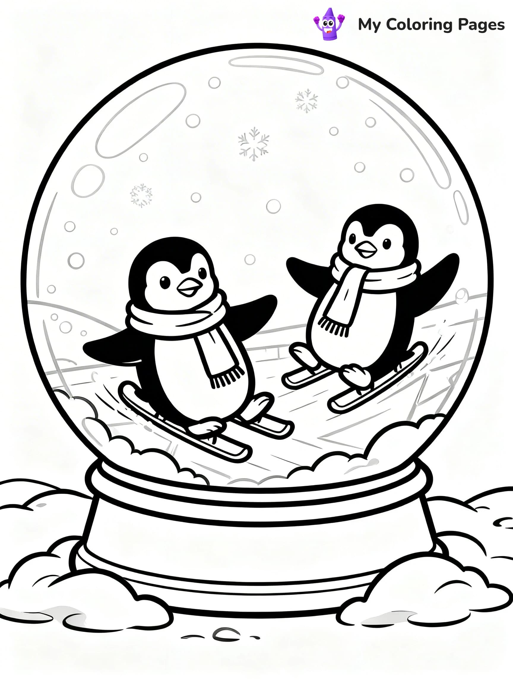 Christmas Snow Globe Coloring Pages - 23