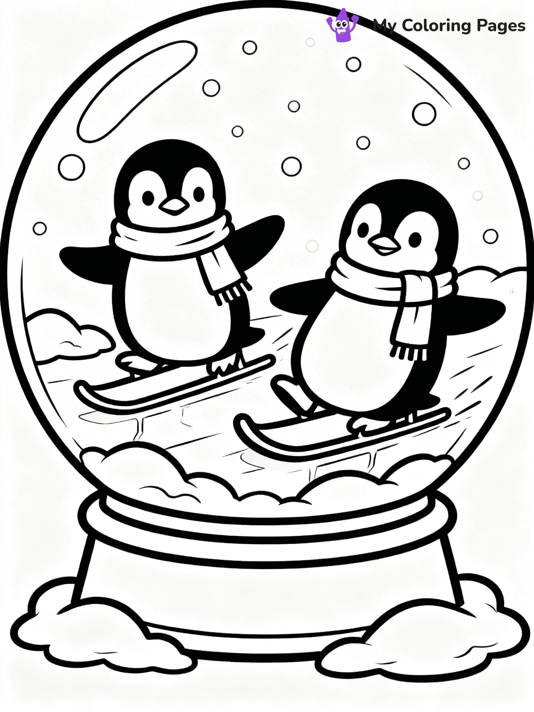 Christmas Snow Globe Coloring Pages - 23