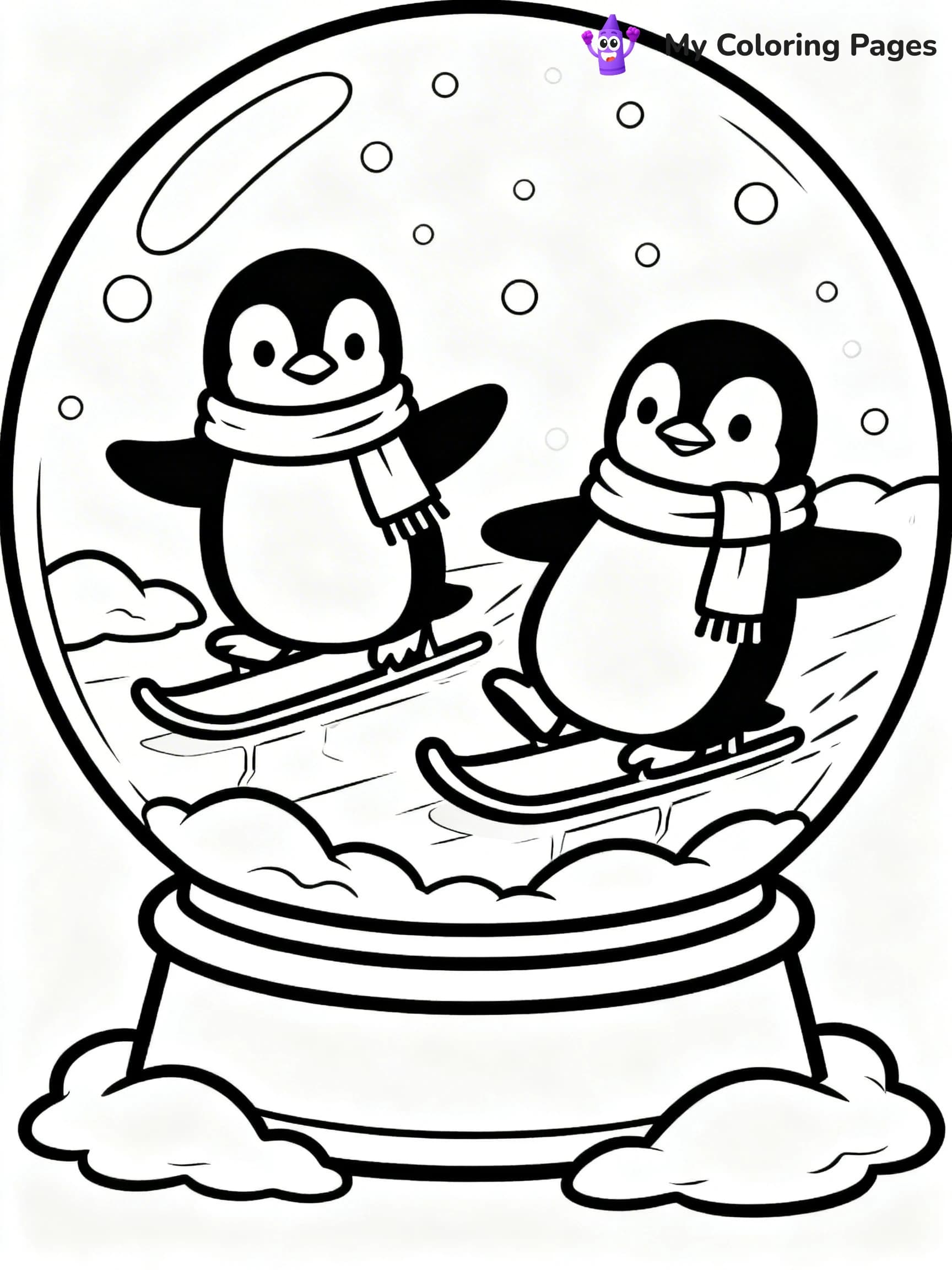 Christmas Snow Globe Coloring Pages - 22