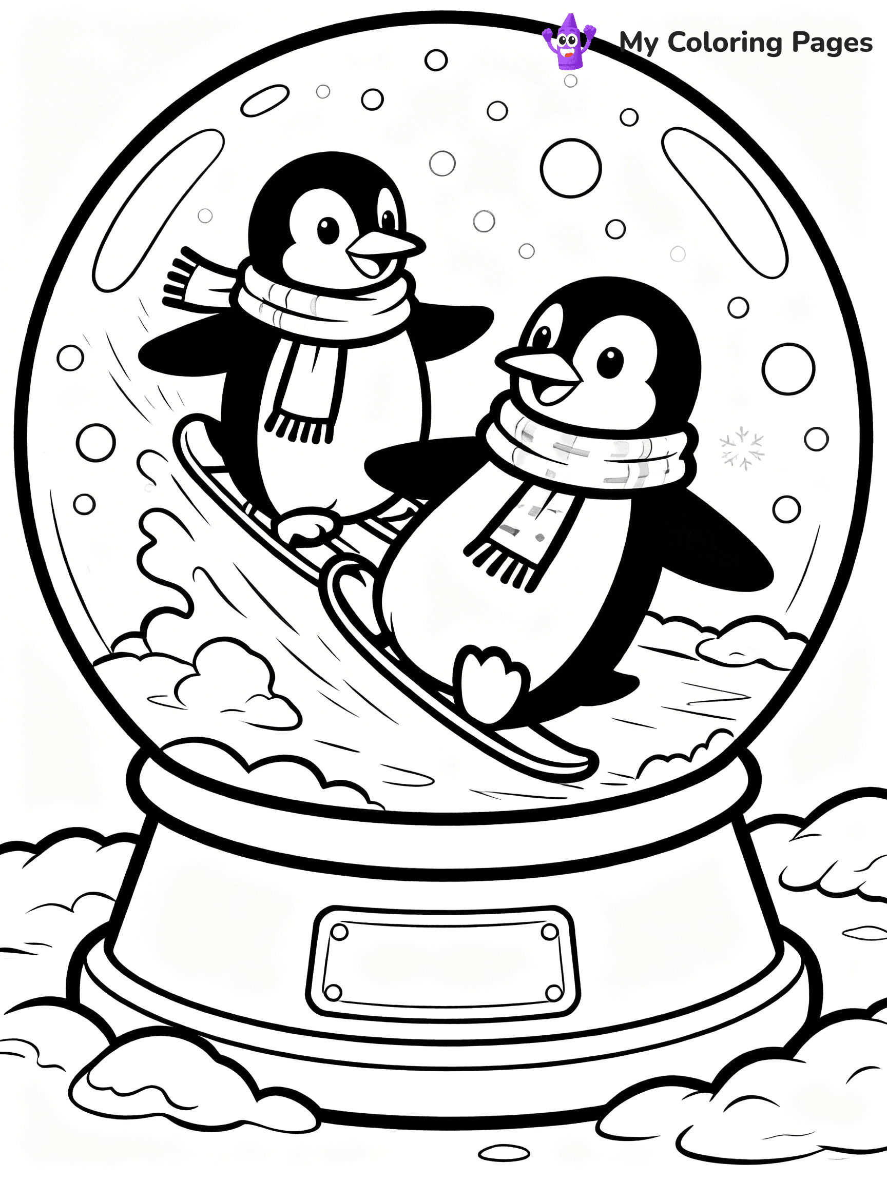 Christmas Snow Globe Coloring Pages - 22