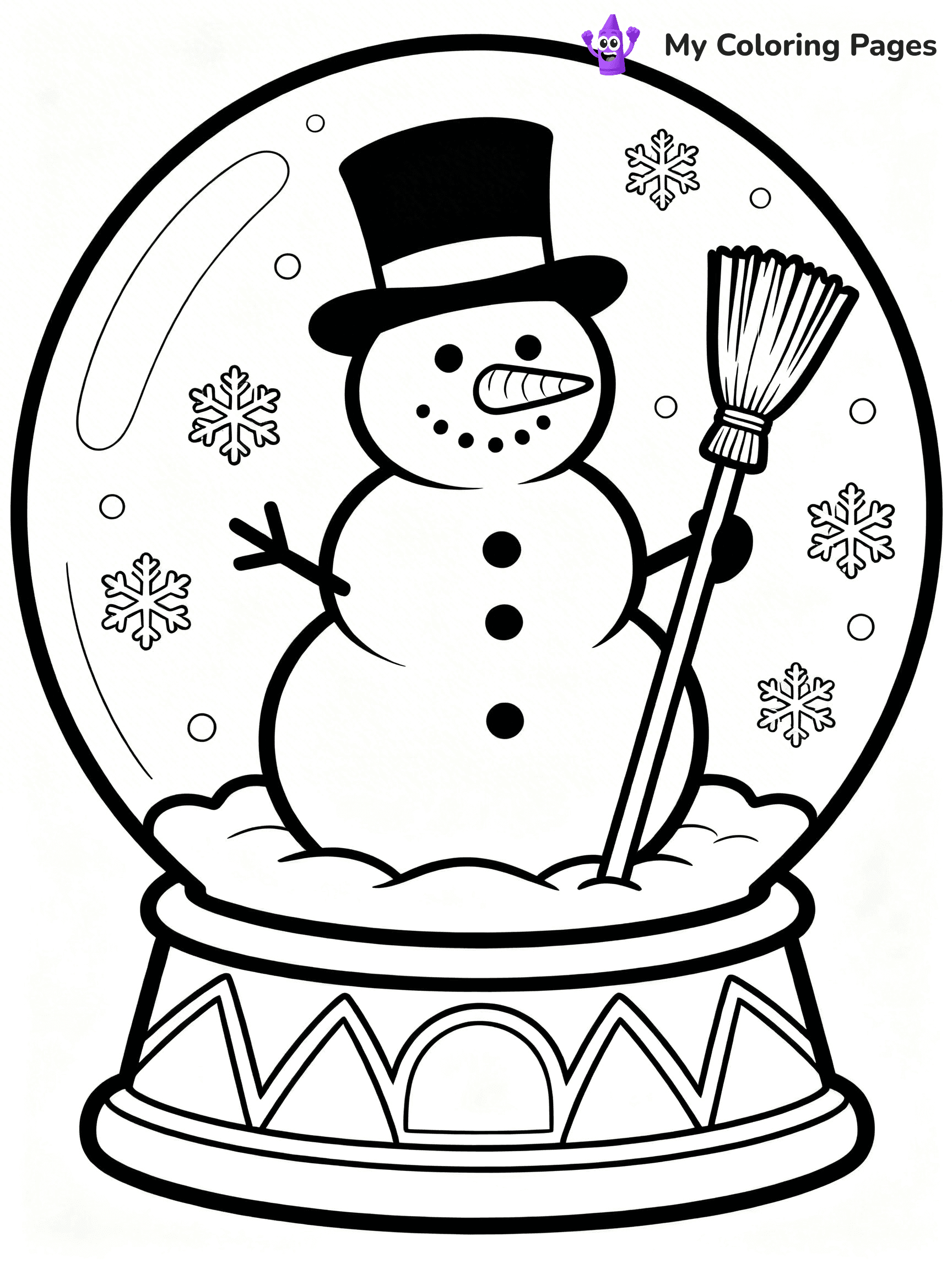 Christmas Snow Globe Coloring Pages - 14