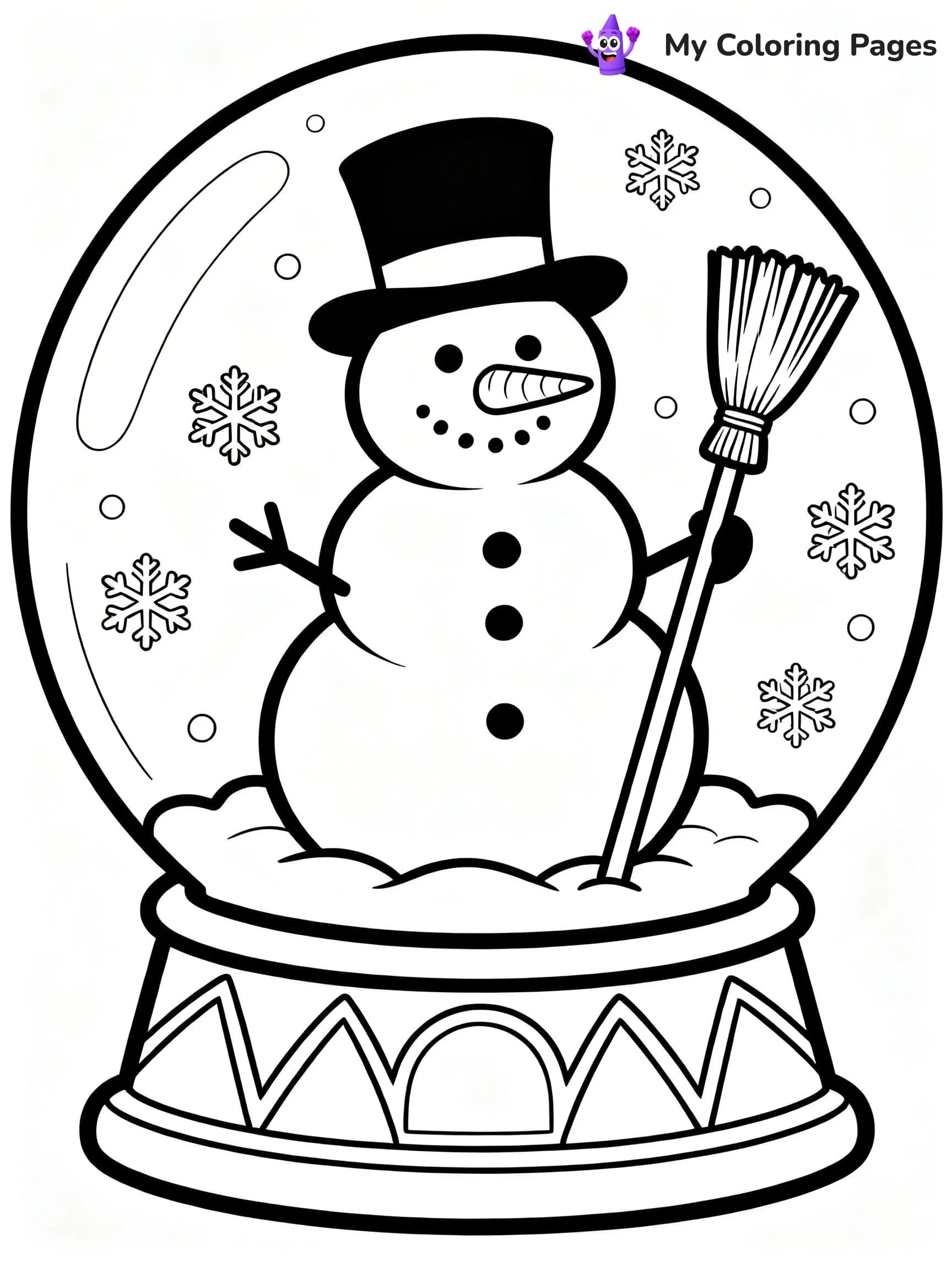 Christmas Snow Globe Coloring Pages - 13