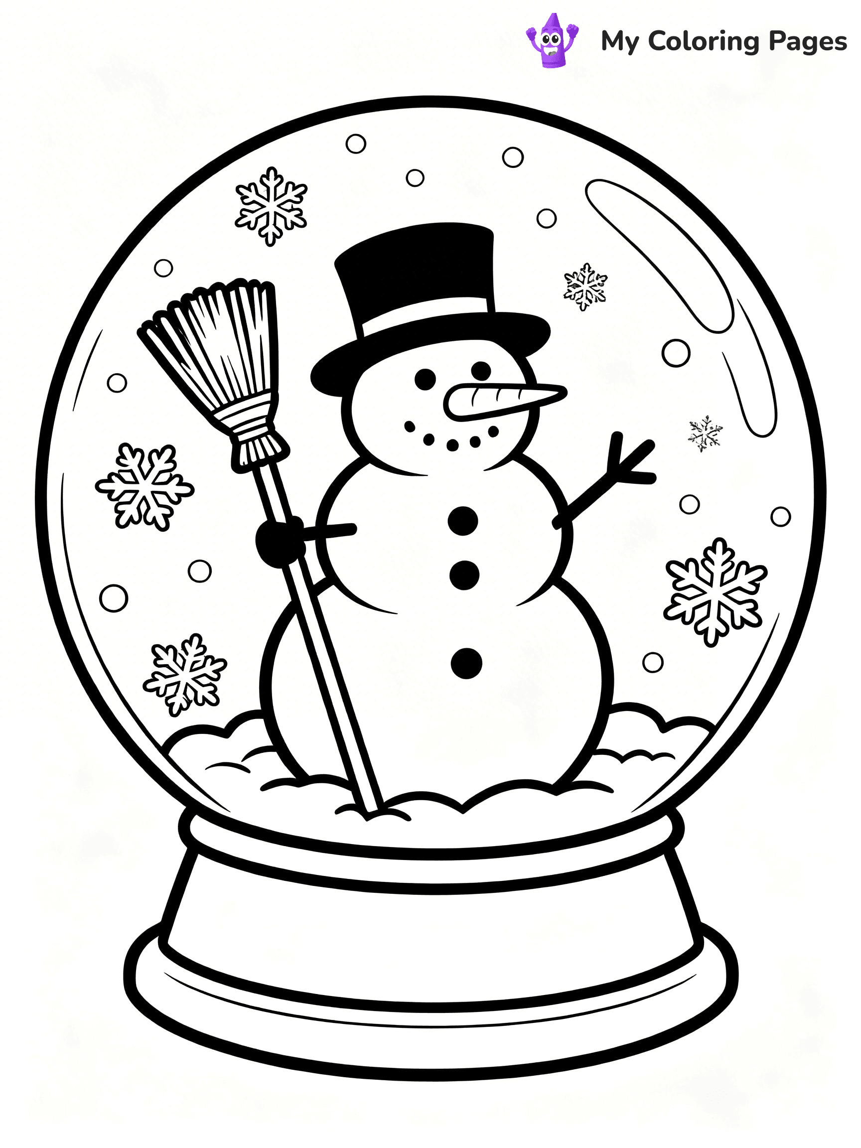 Christmas Snow Globe Coloring Pages - 11