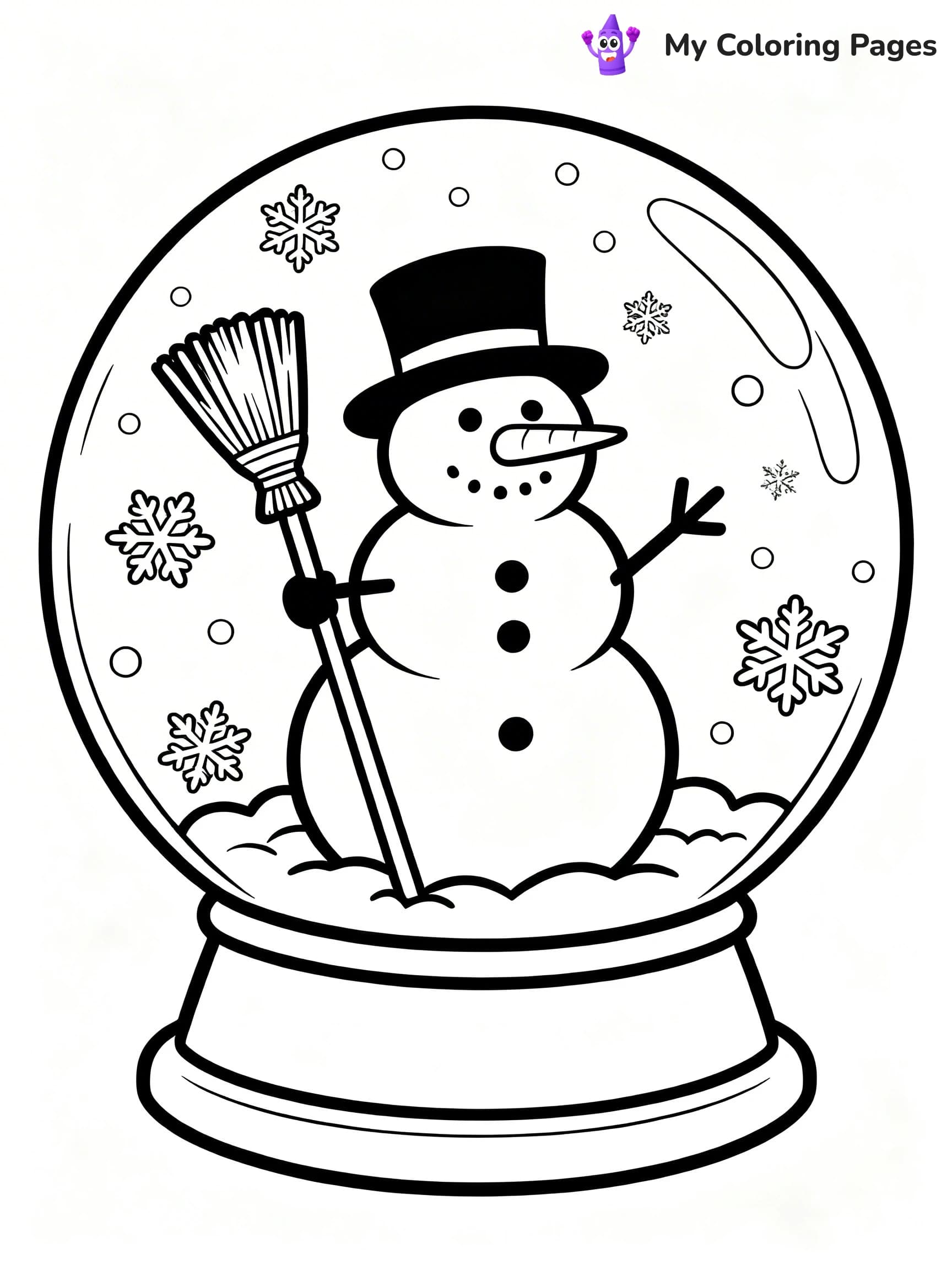 Christmas Snow Globe Coloring Pages - 10