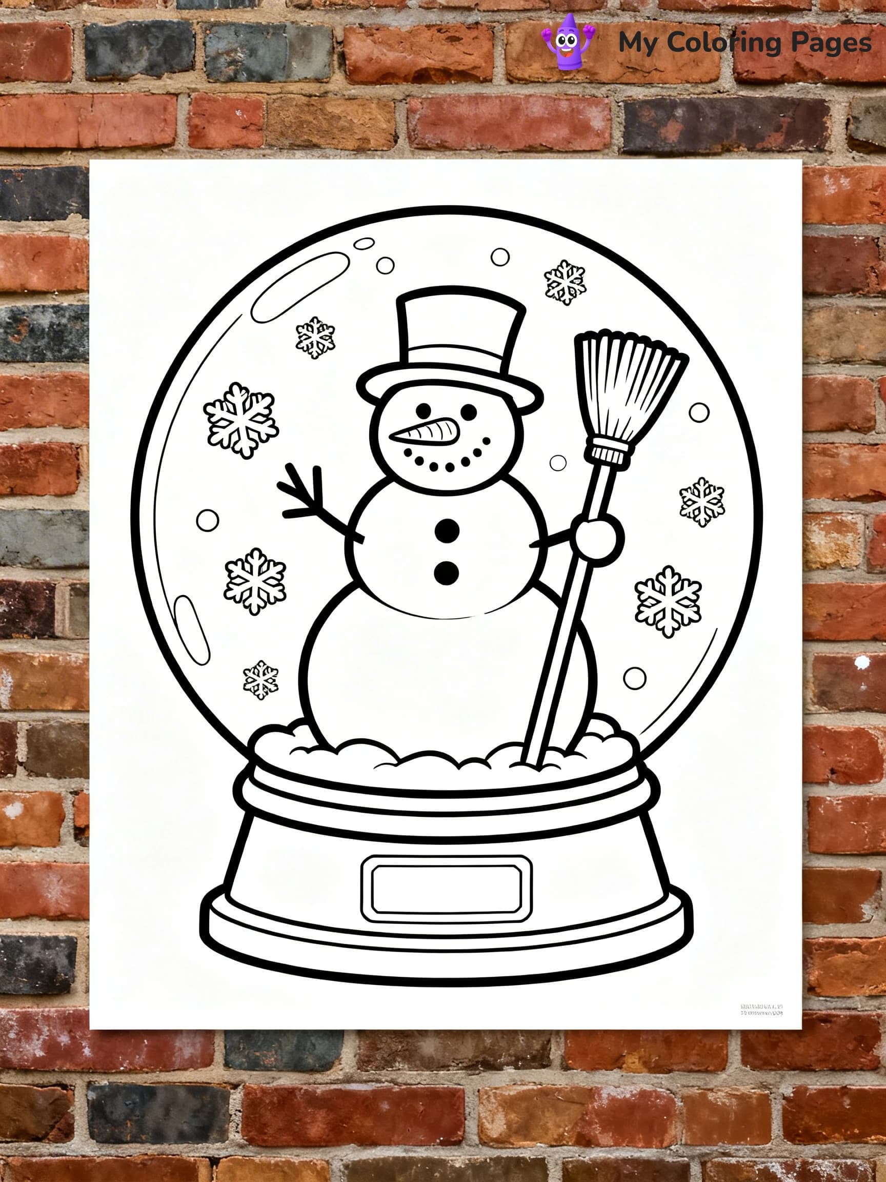 Christmas Snow Globe Coloring Pages - 9