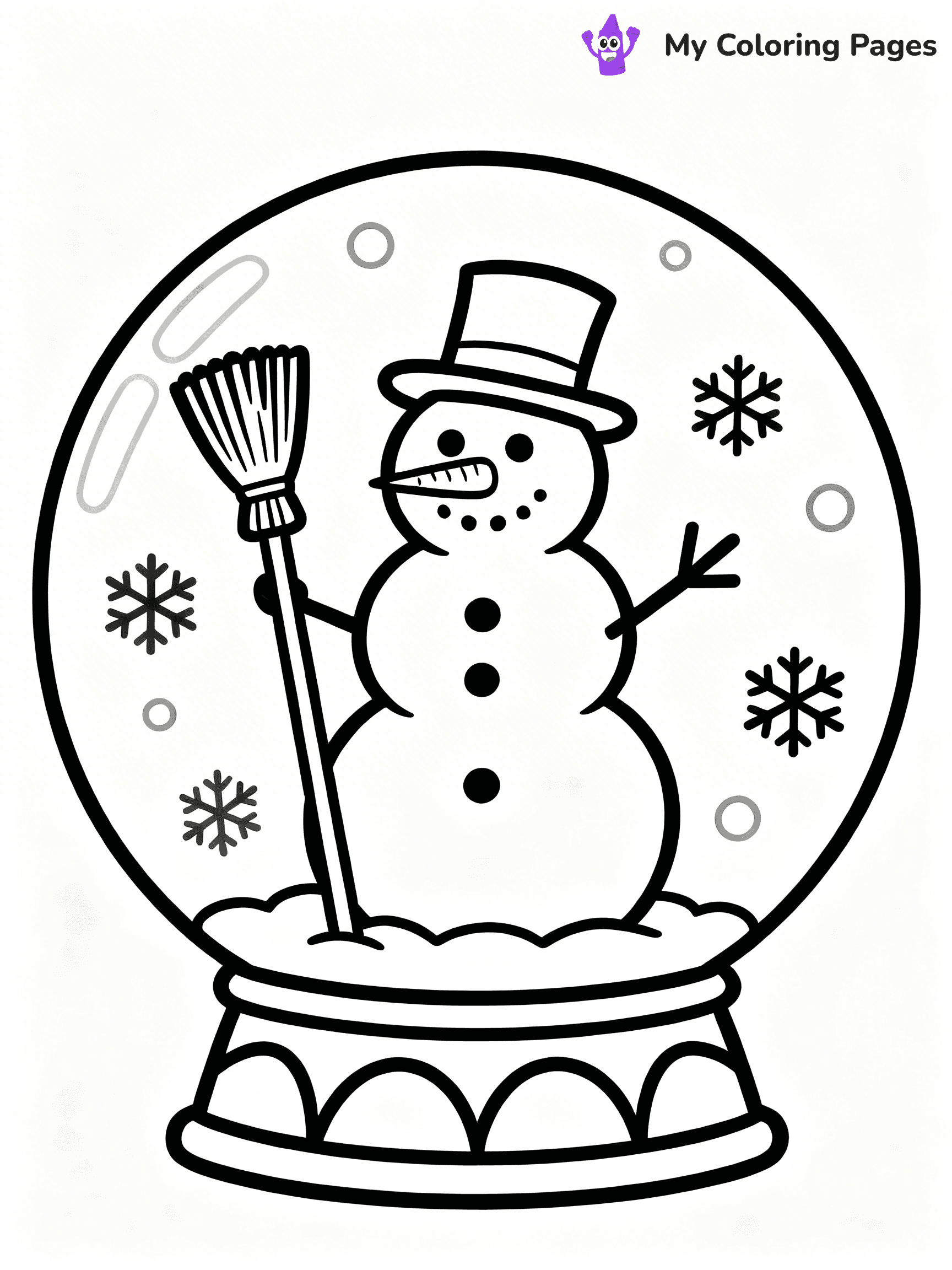 Christmas Snow Globe Coloring Pages - 9