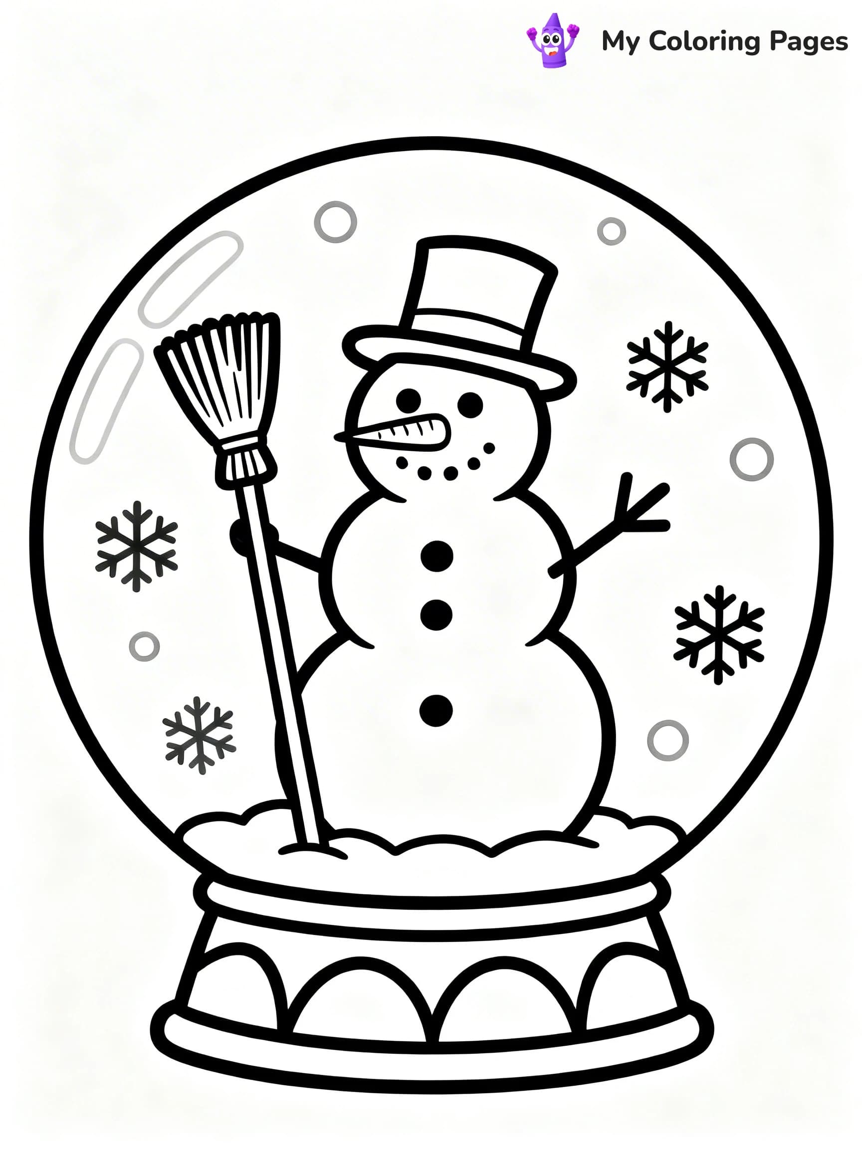 Christmas Snow Globe Coloring Pages - 8