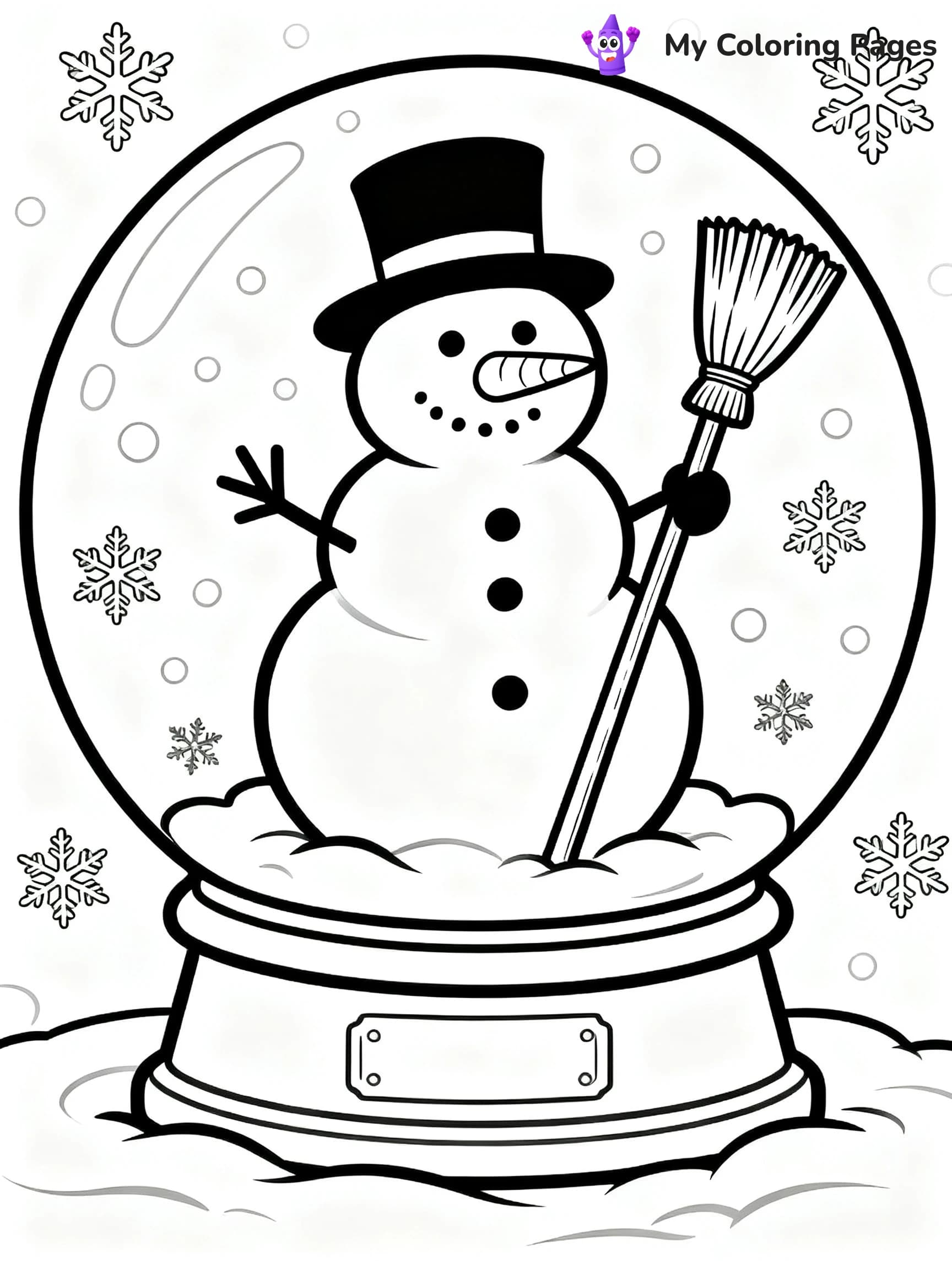 Christmas Snow Globe Coloring Pages - 24