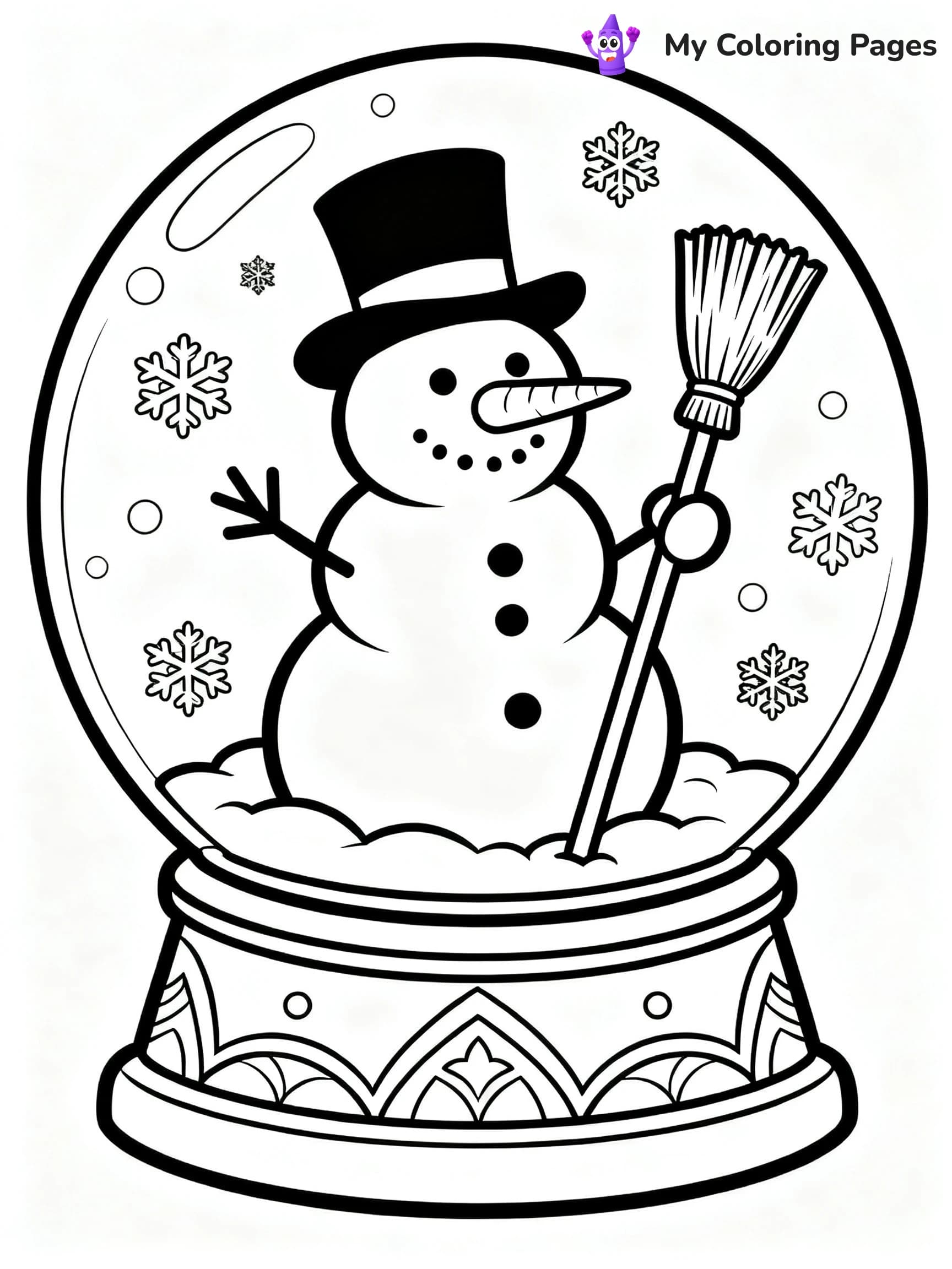 Christmas Snow Globe Coloring Pages - 23