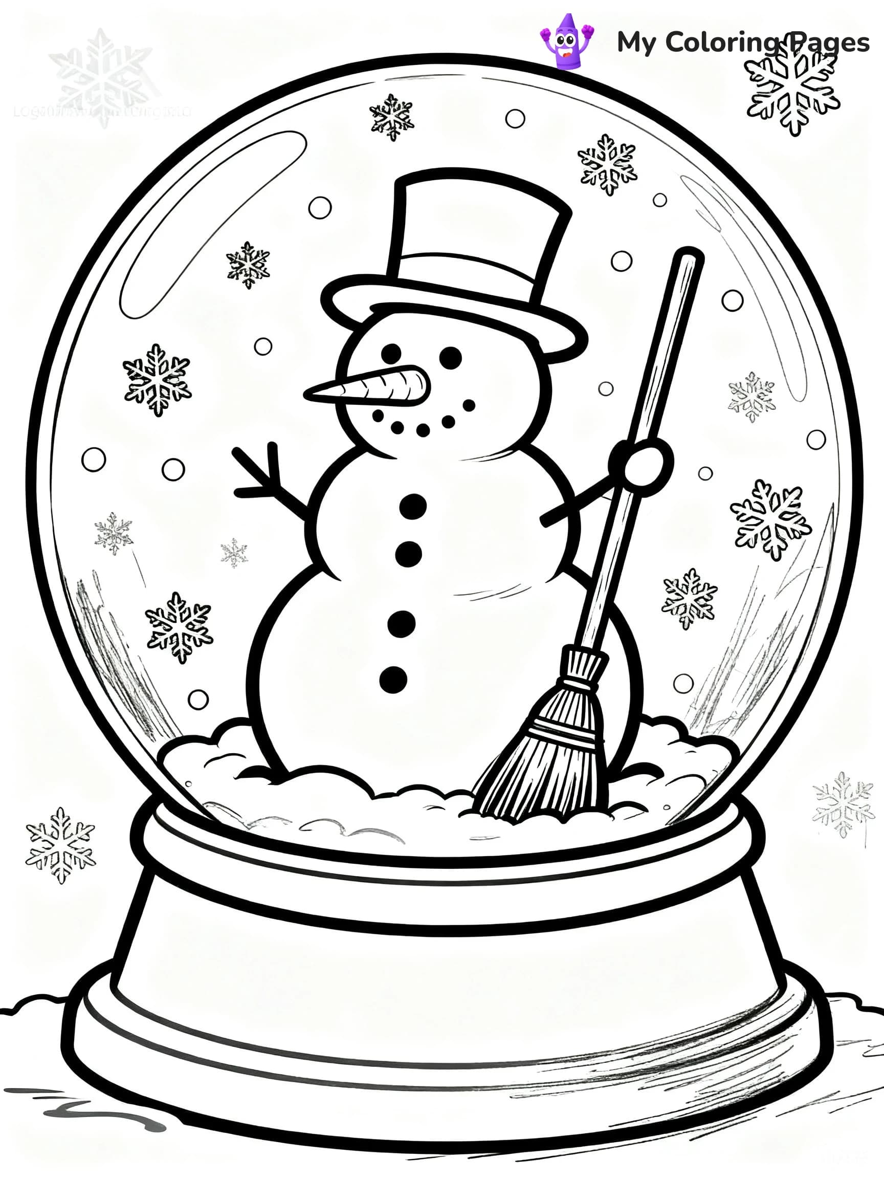 Christmas Snow Globe Coloring Pages - 22