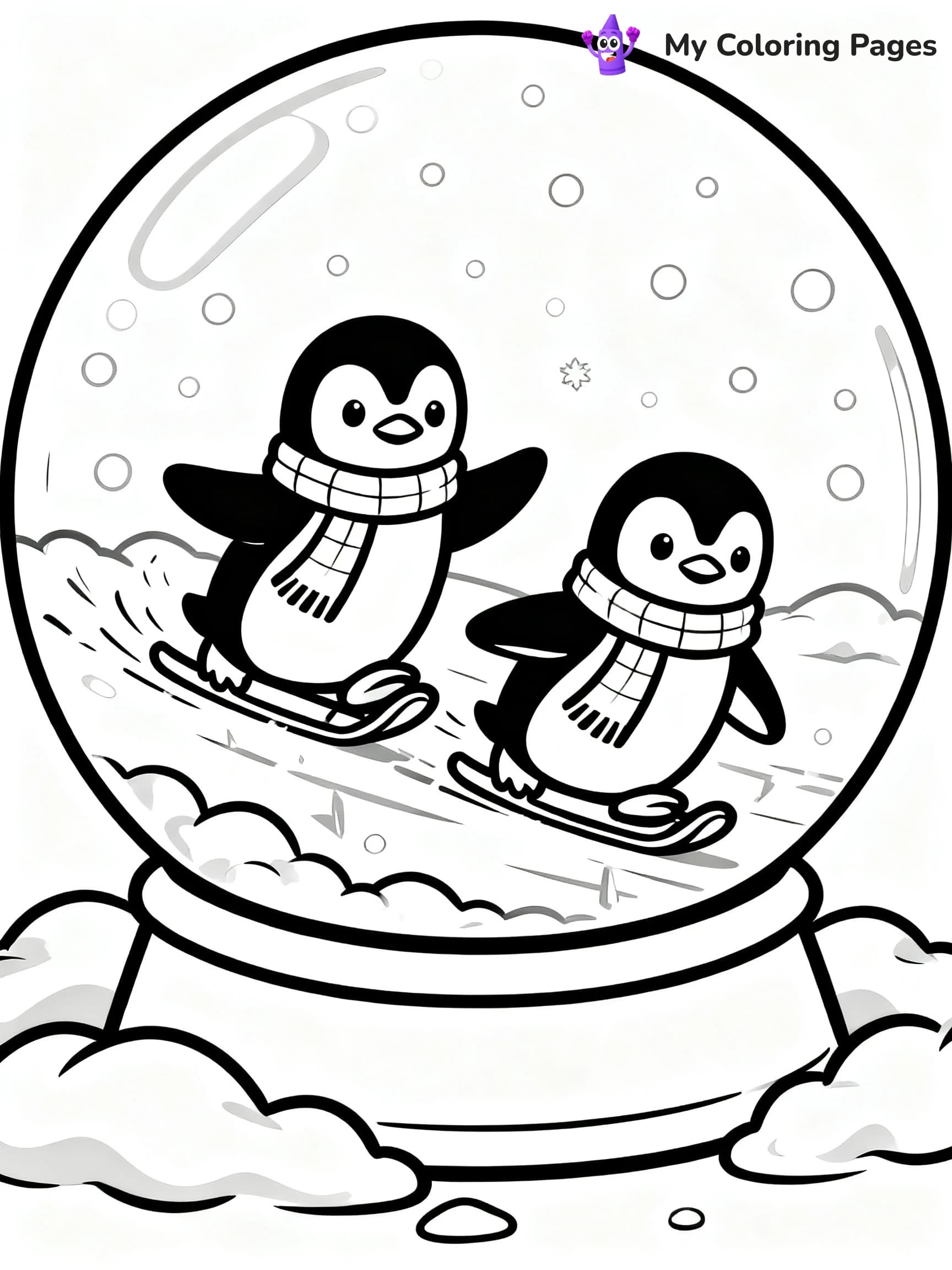 Christmas Snow Globe Coloring Pages - 14