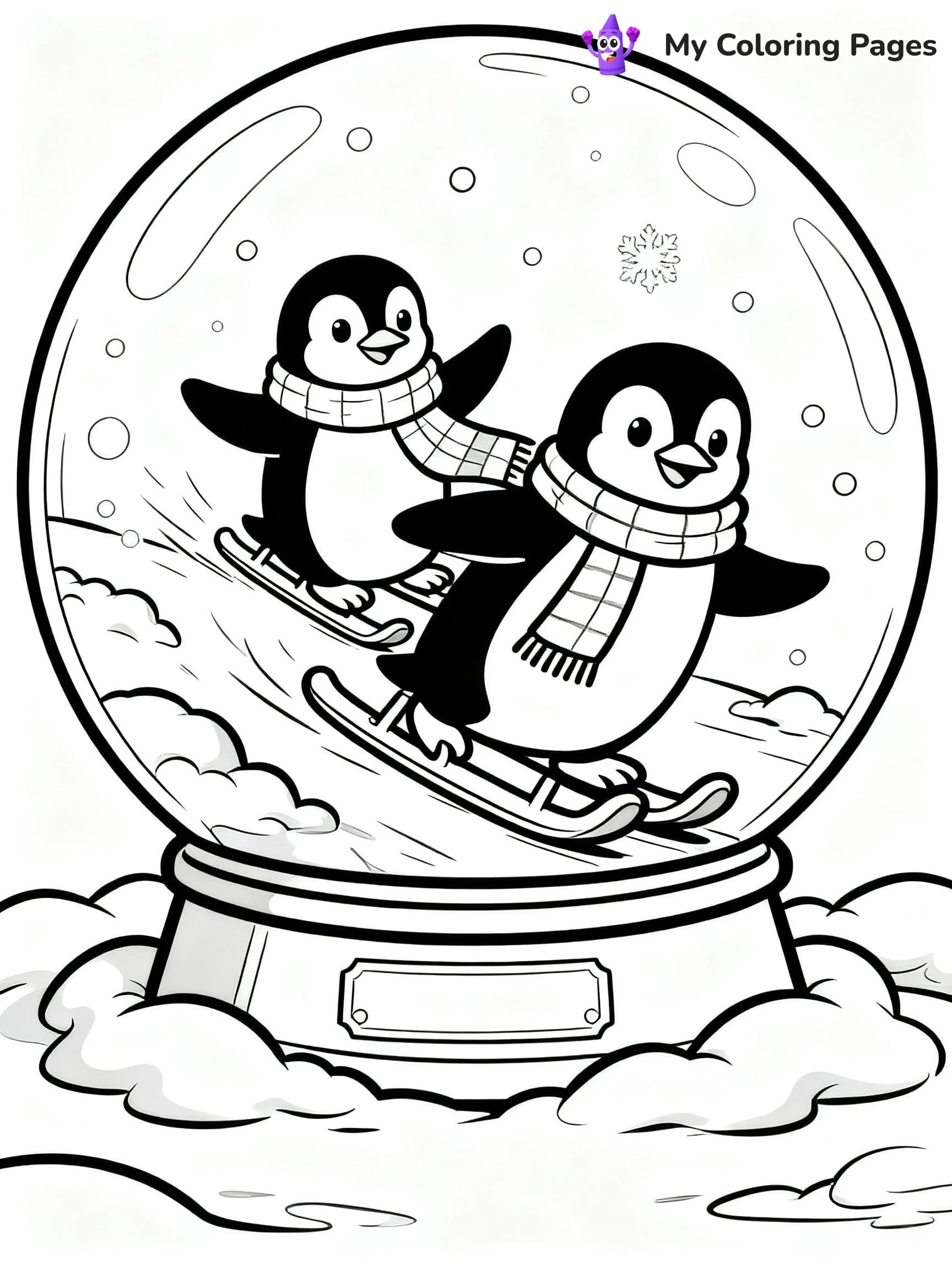 Christmas Snow Globe Coloring Pages - 11