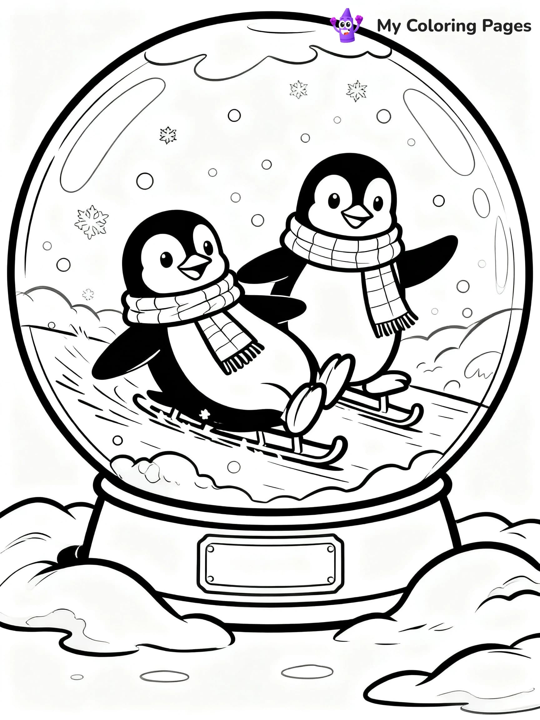 Christmas Snow Globe Coloring Pages - 10