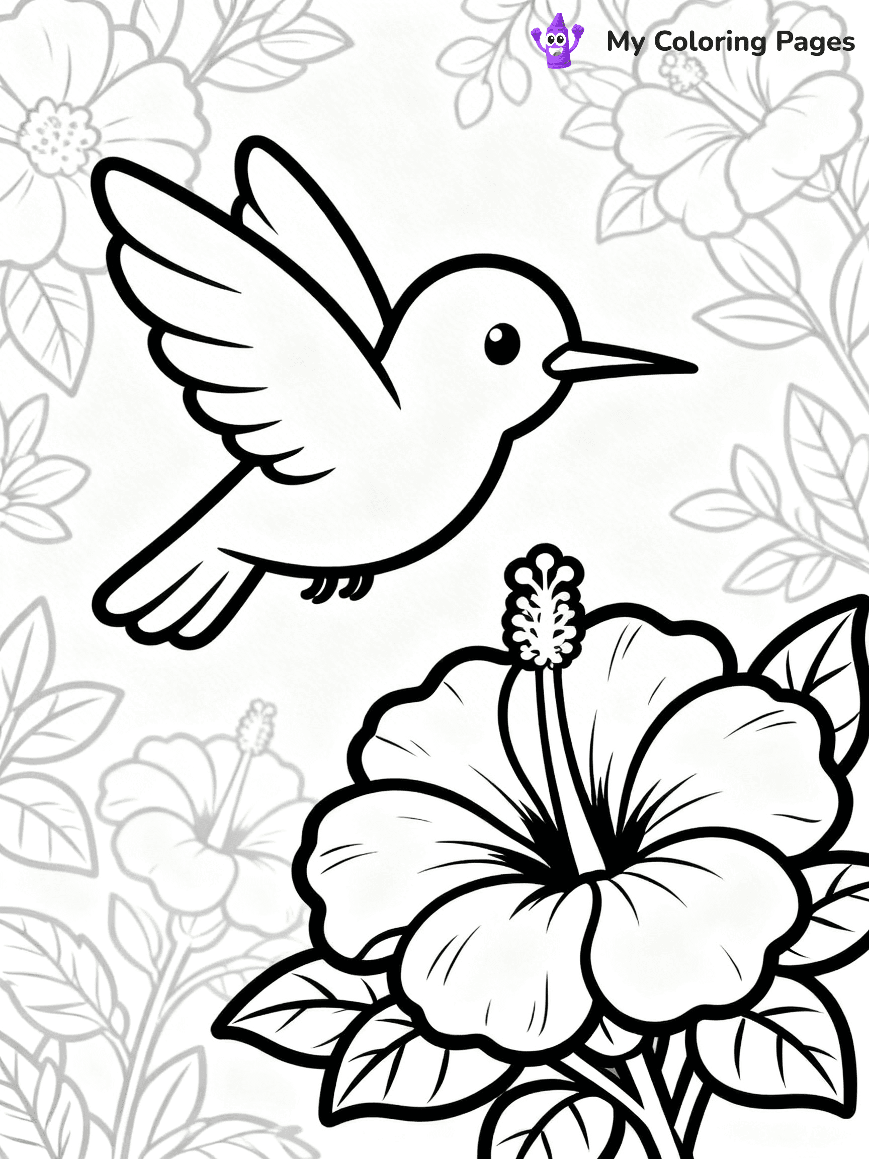 Cute Hummingbird Coloring Pages - 24